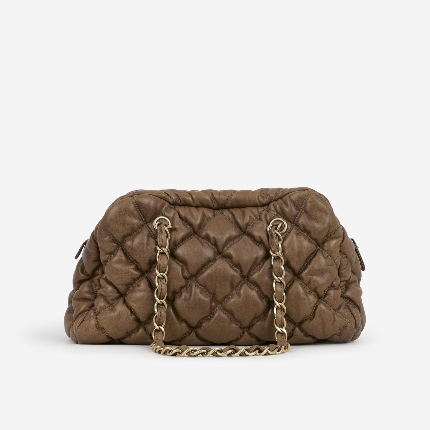 Chanel Bubble Shoulder Bag - Taupe Lambskin | Gold Hardware