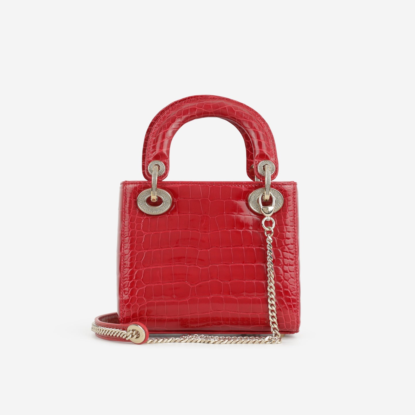 Dior Mini Lady Dior - Red Alligator | Champagne Gold Hardware