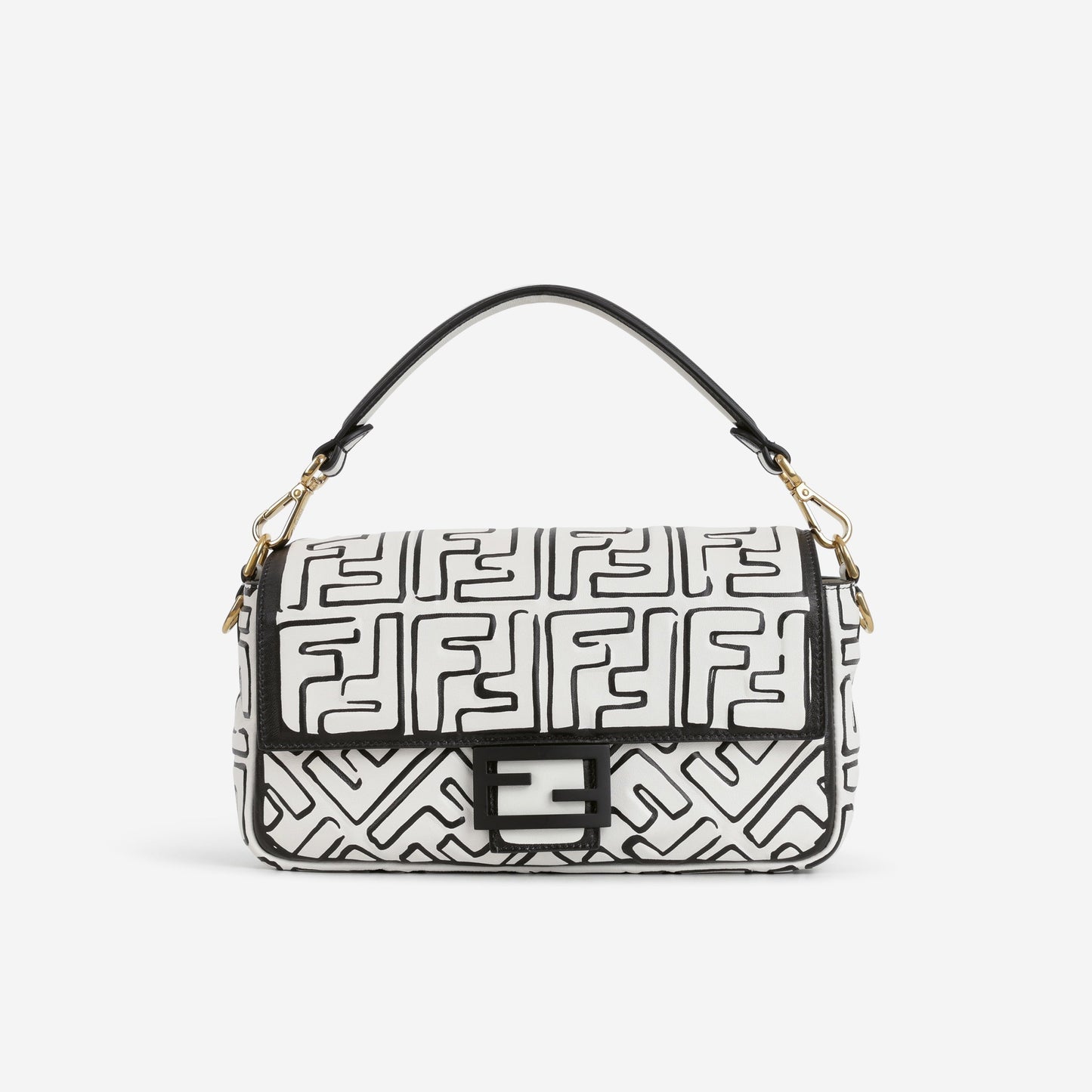 Fendi Fendi x Joshua Vides Medium Baguette - California Sky Embossed Nappa | Gold Hardware