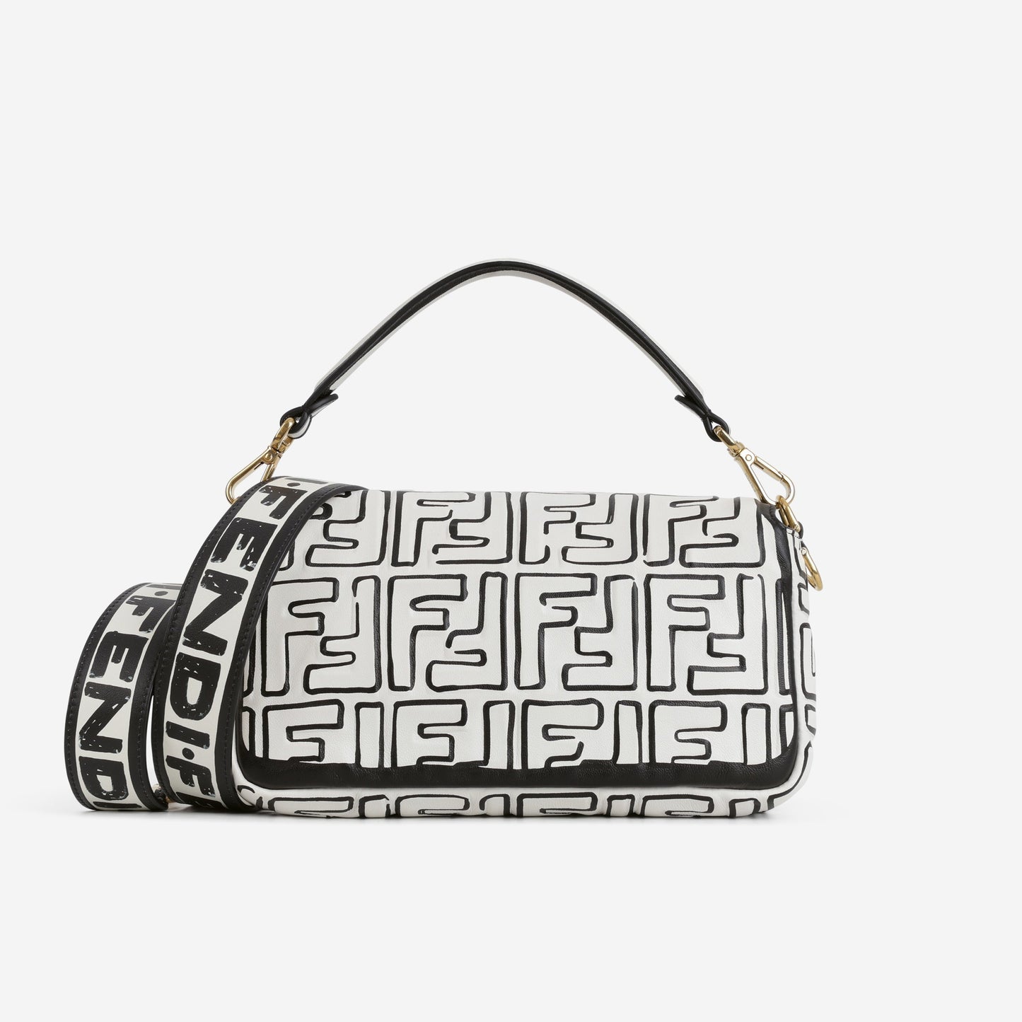 Fendi Fendi x Joshua Vides Medium Baguette - California Sky Embossed Nappa | Gold Hardware