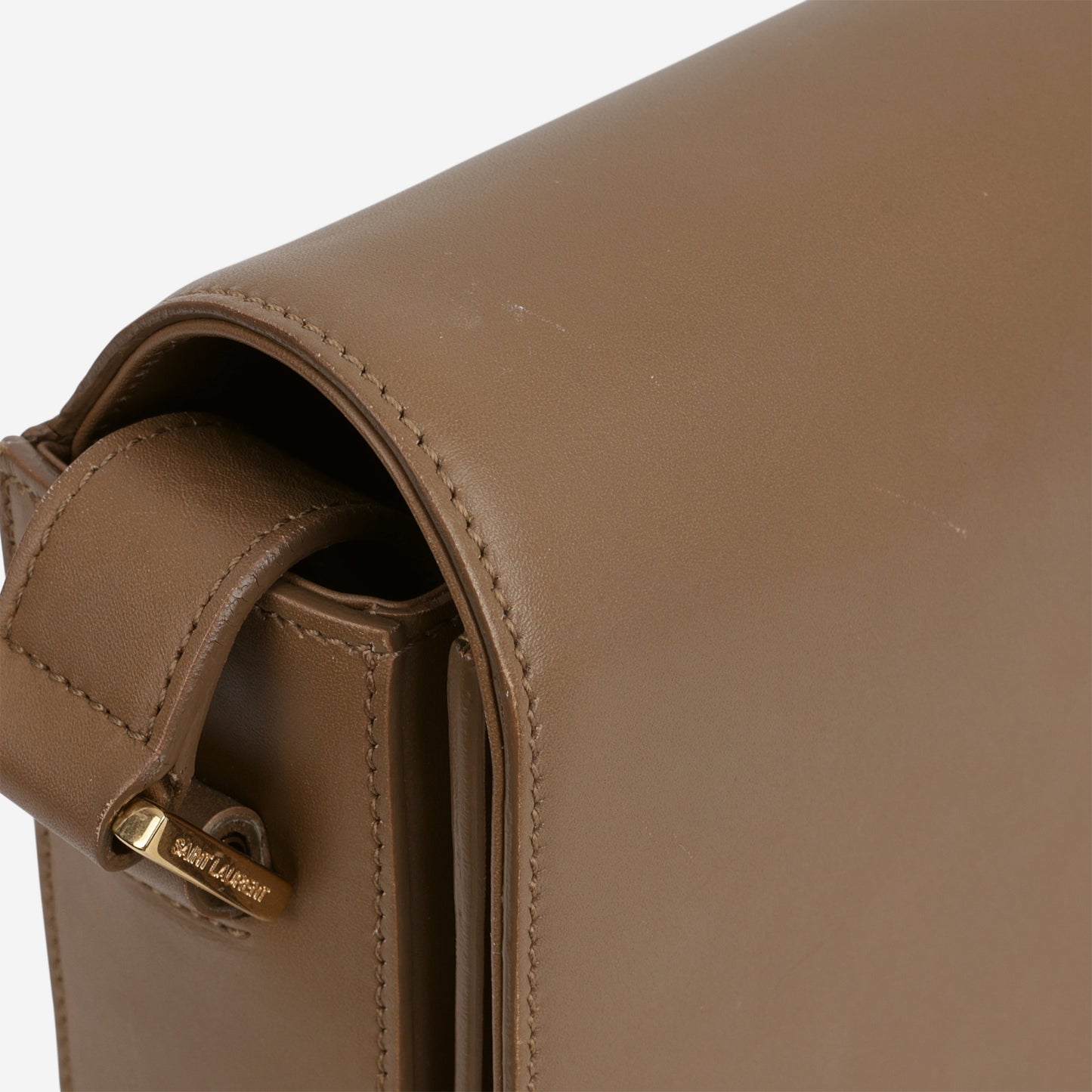 Saint Laurent Université Flap Bag - Tan Leather | Gold Hardware