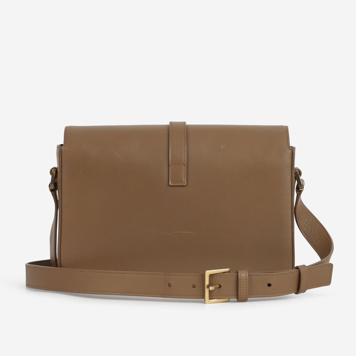 Saint Laurent Université Flap Bag - Tan Leather | Gold Hardware