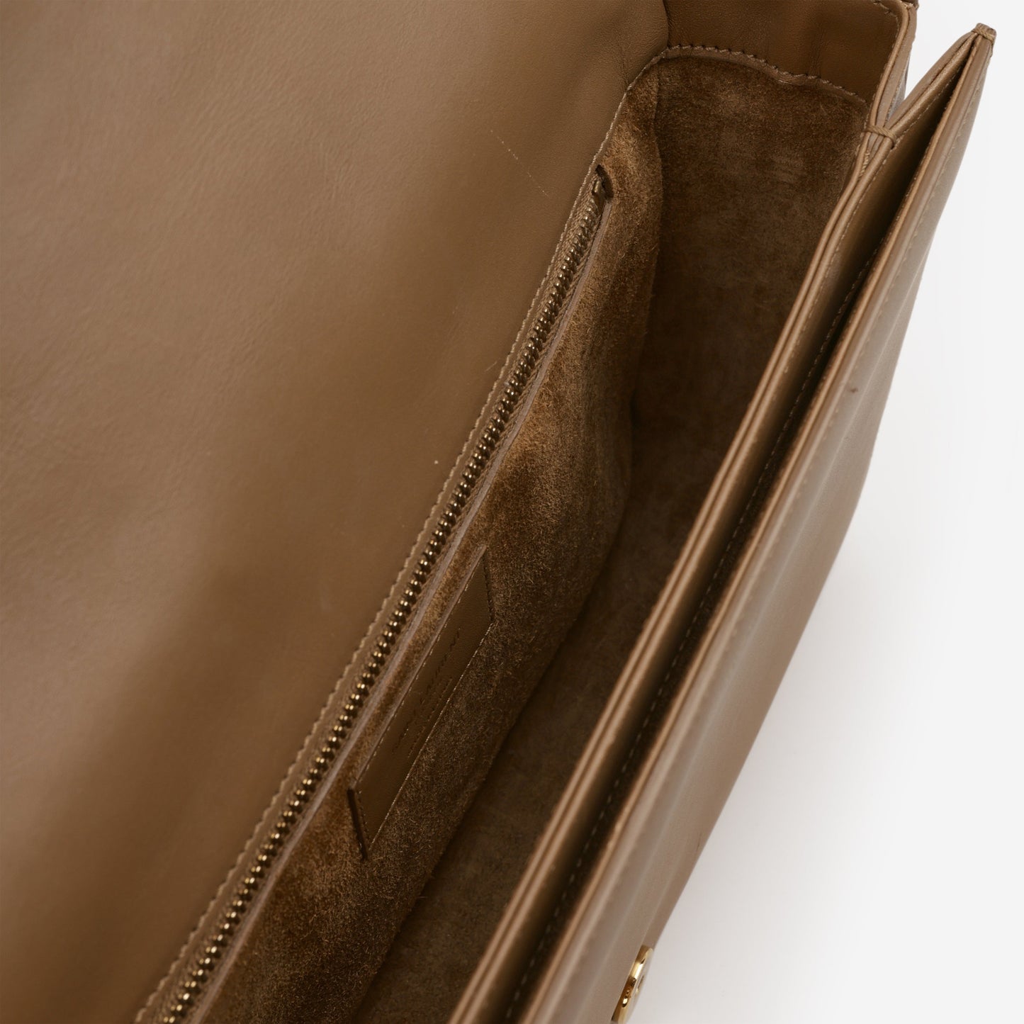 Saint Laurent Université Flap Bag - Tan Leather | Gold Hardware