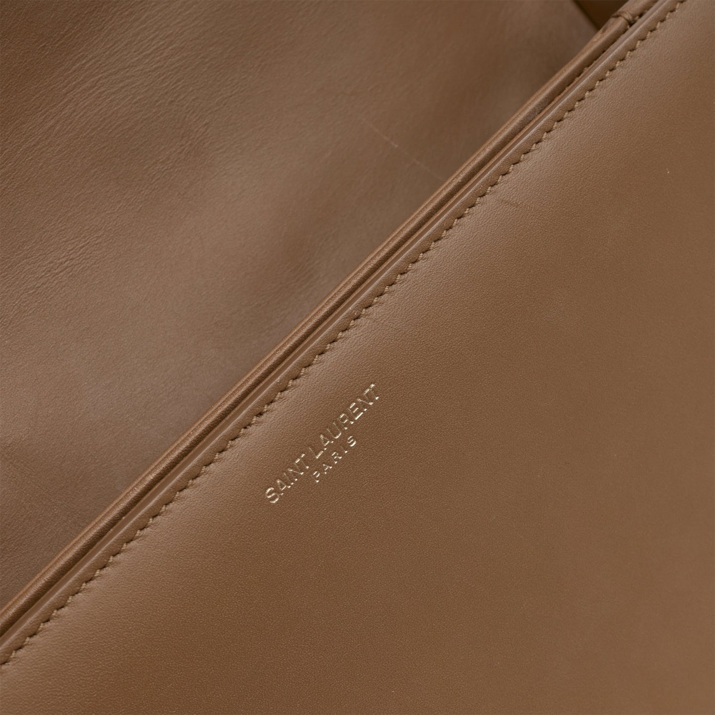 Saint Laurent Université Flap Bag - Tan Leather | Gold Hardware