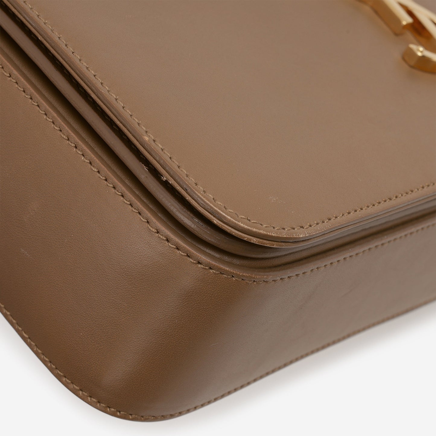 Saint Laurent Université Flap Bag - Tan Leather | Gold Hardware