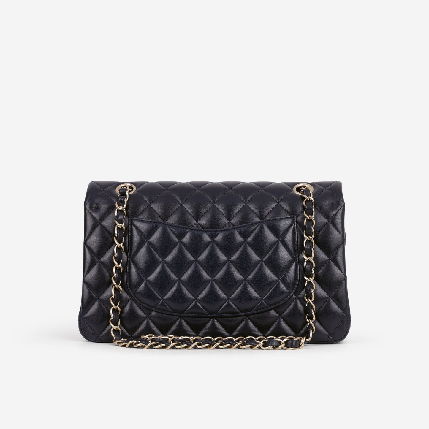 Chanel Medium Classic Flap - Navy Lambskin | Brushed Gold Hardware