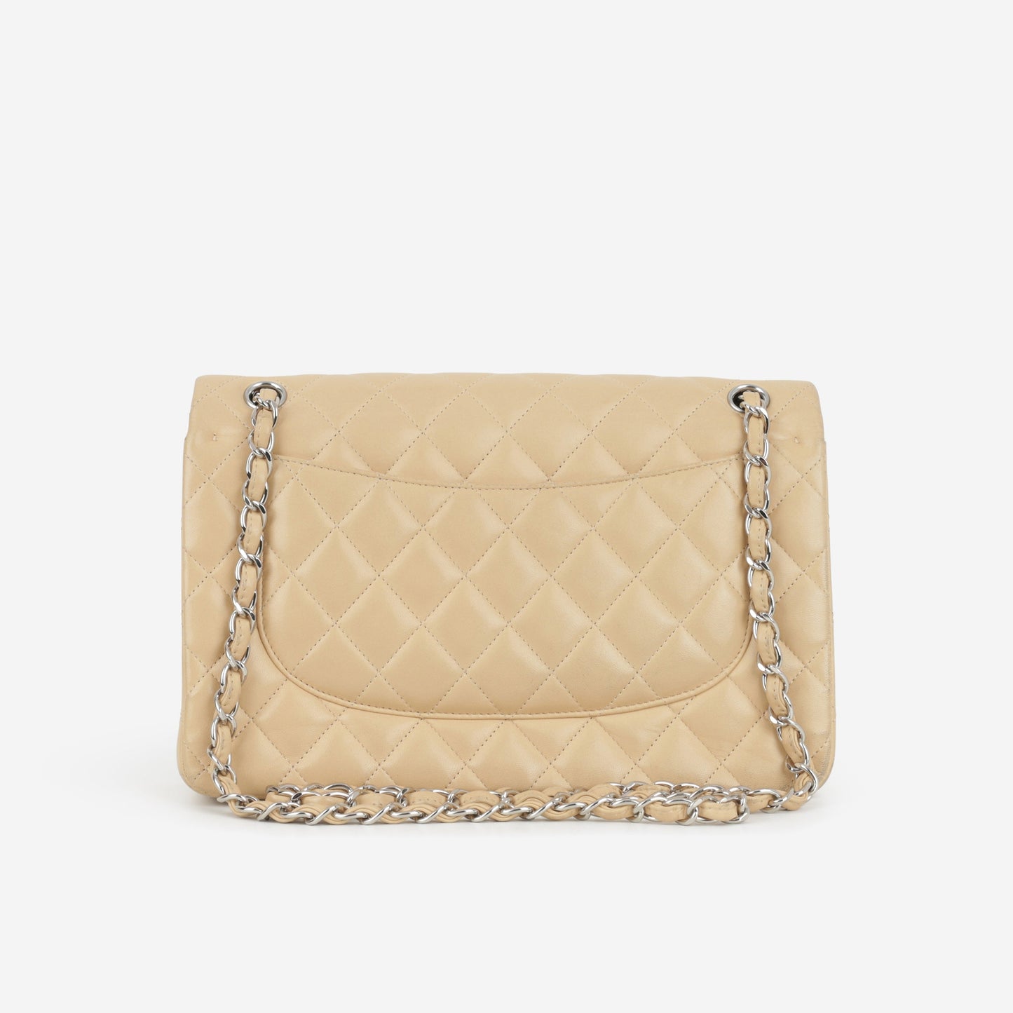 Chanel Classic Jumbo Double Flap - Beige Lambskin | Silver Hardware
