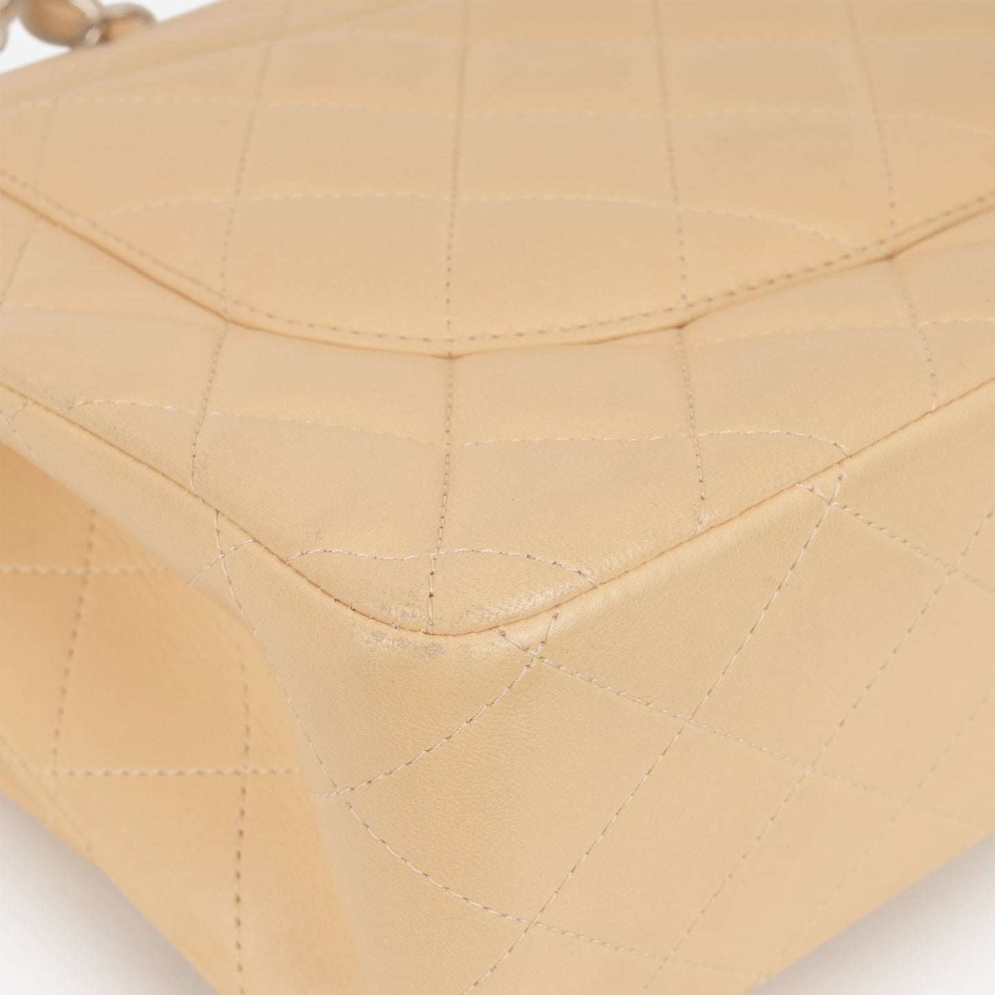 Chanel Classic Jumbo Double Flap - Beige Lambskin | Silver Hardware