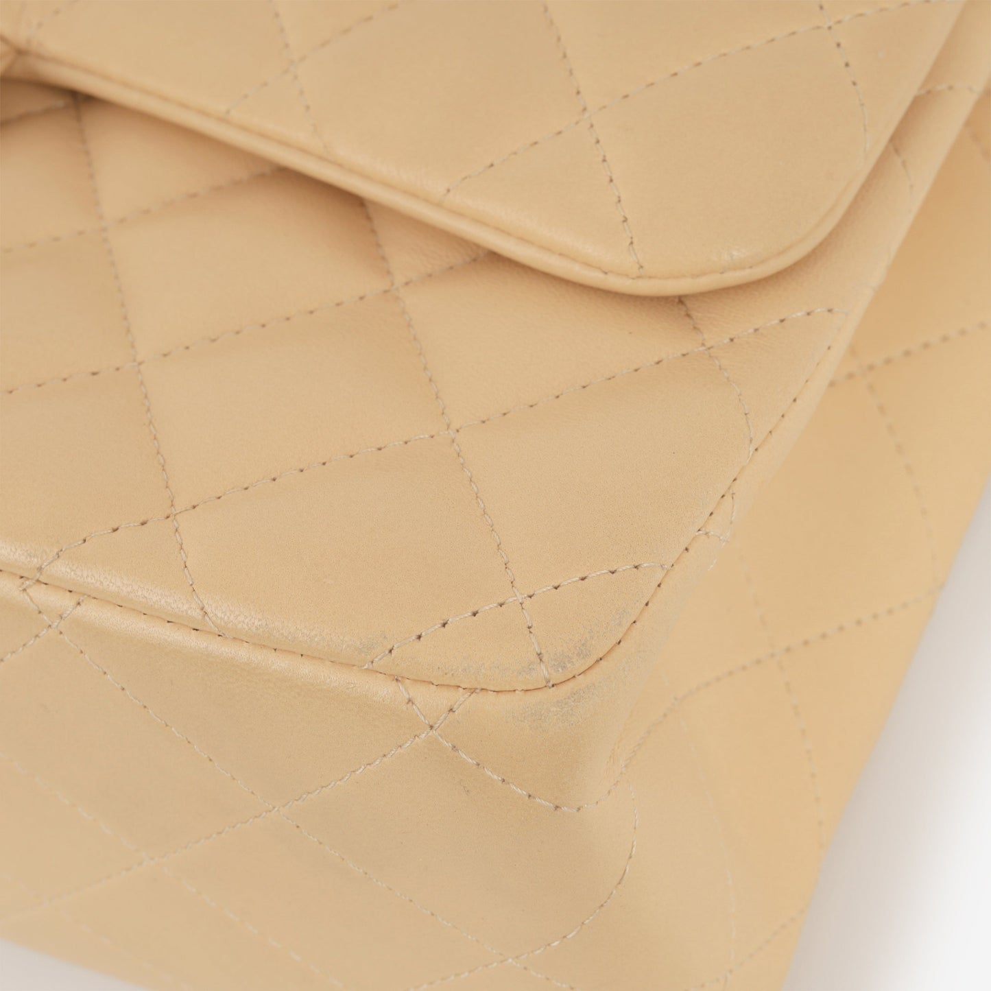 Chanel Classic Jumbo Double Flap - Beige Lambskin | Silver Hardware