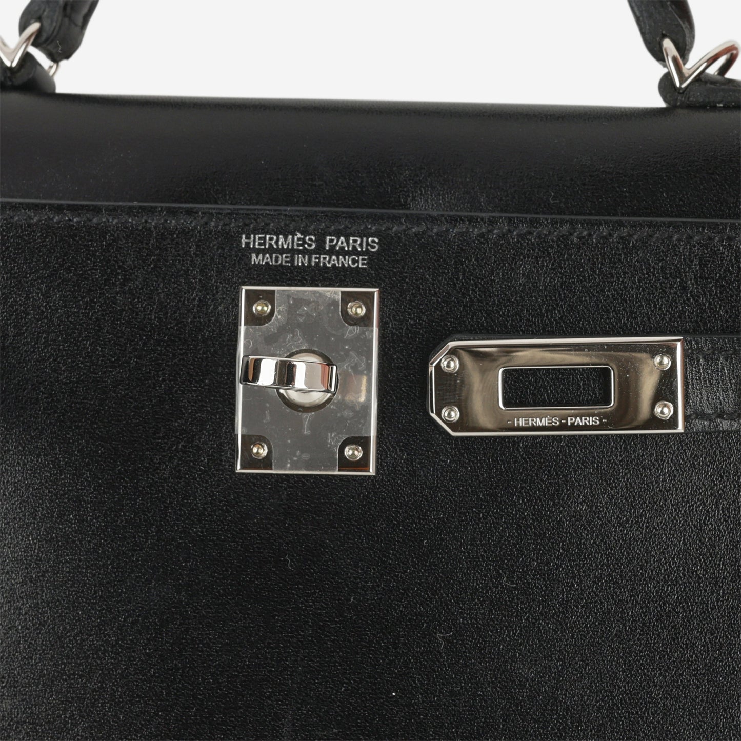 Hermès Mini Kelly - Black Box Calf | Palladium Hardware