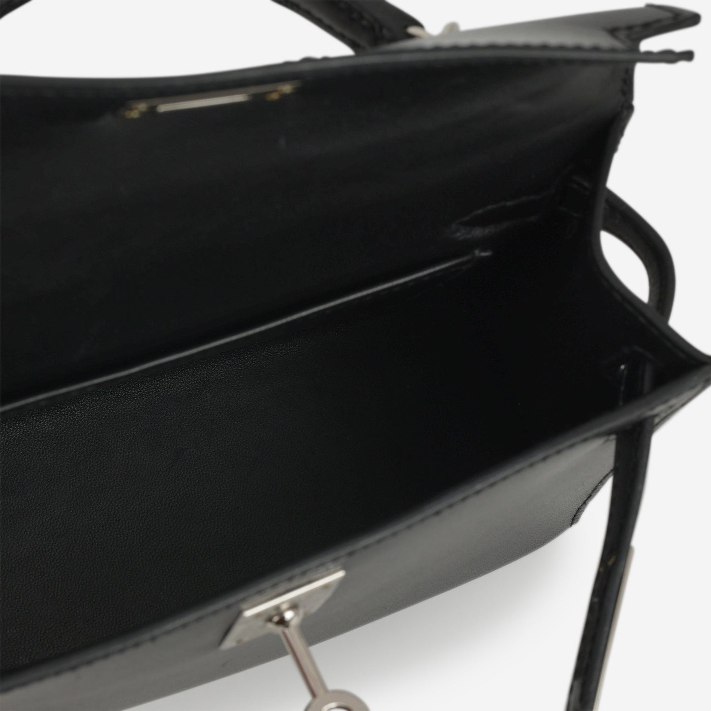 Hermès Mini Kelly - Black Box Calf | Palladium Hardware