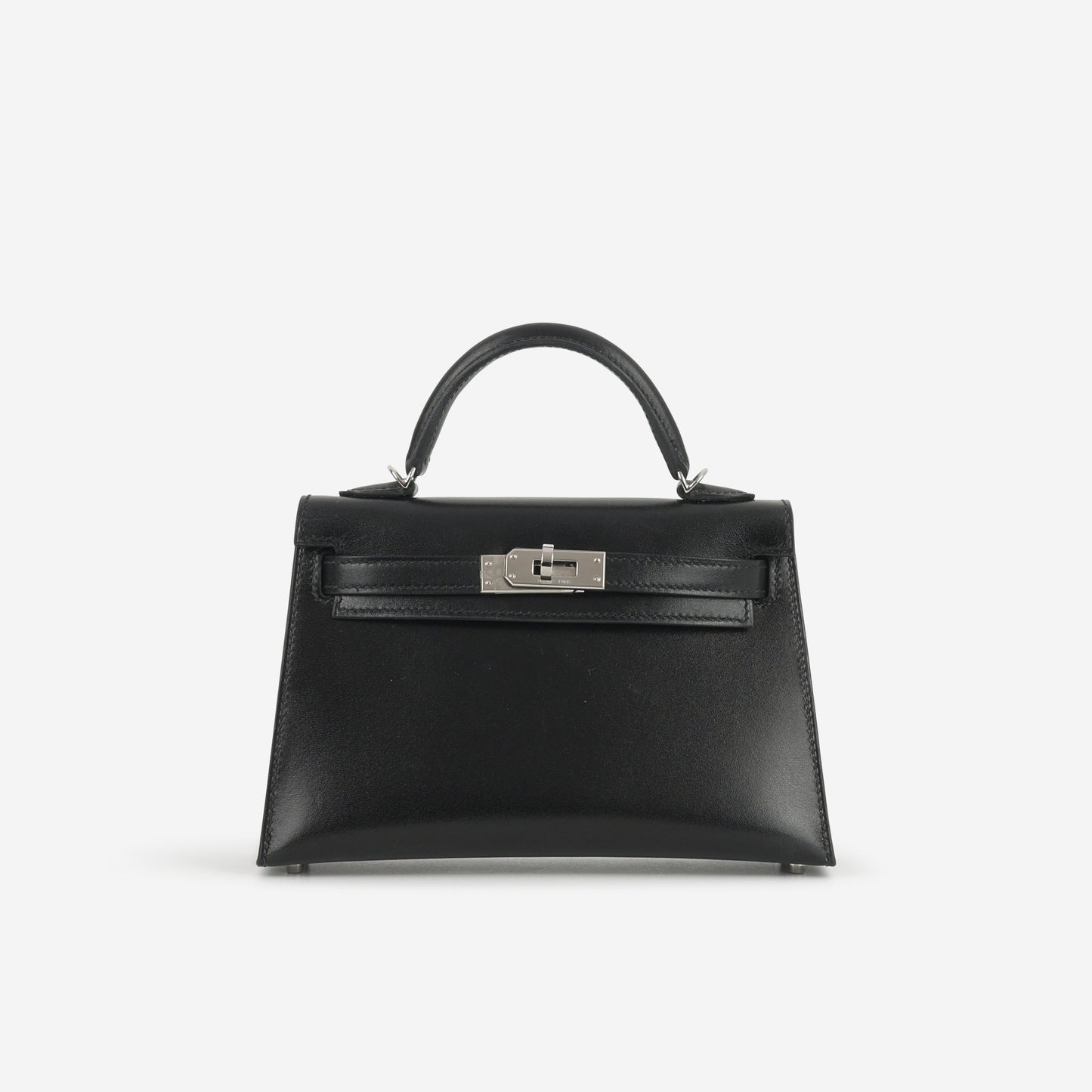 Hermès Mini Kelly - Black Box Calf | Palladium Hardware