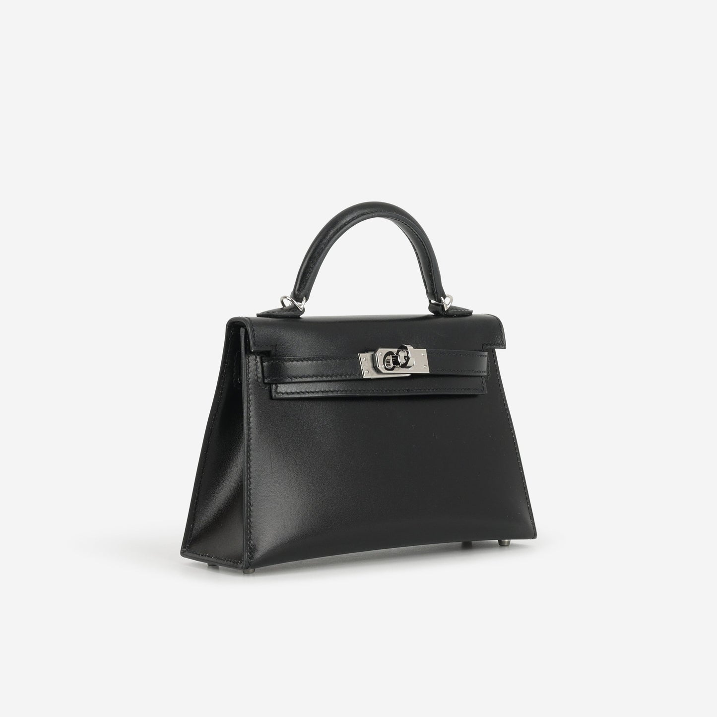 Hermès Mini Kelly - Black Box Calf | Palladium Hardware