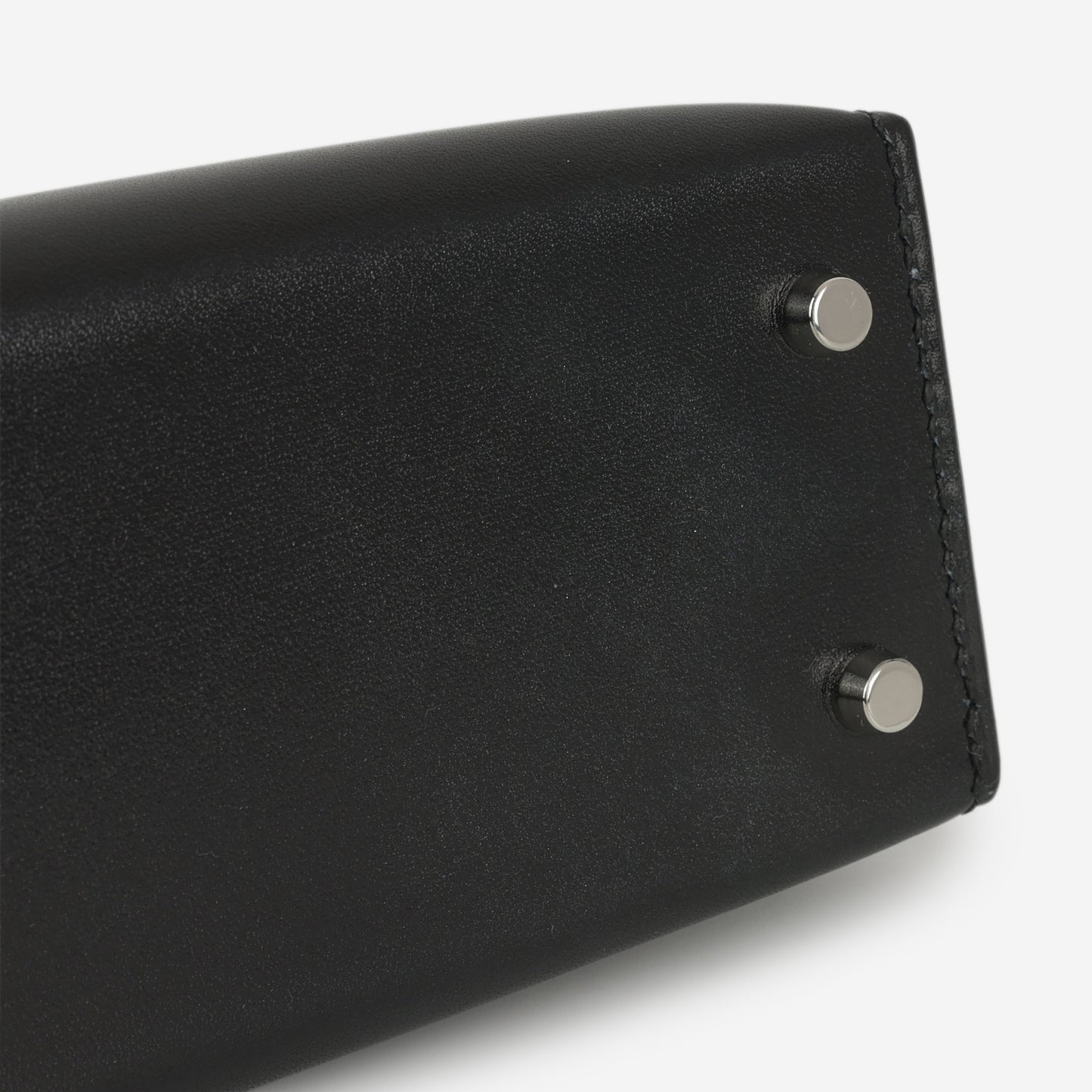 Hermès Mini Kelly - Black Box Calf | Palladium Hardware
