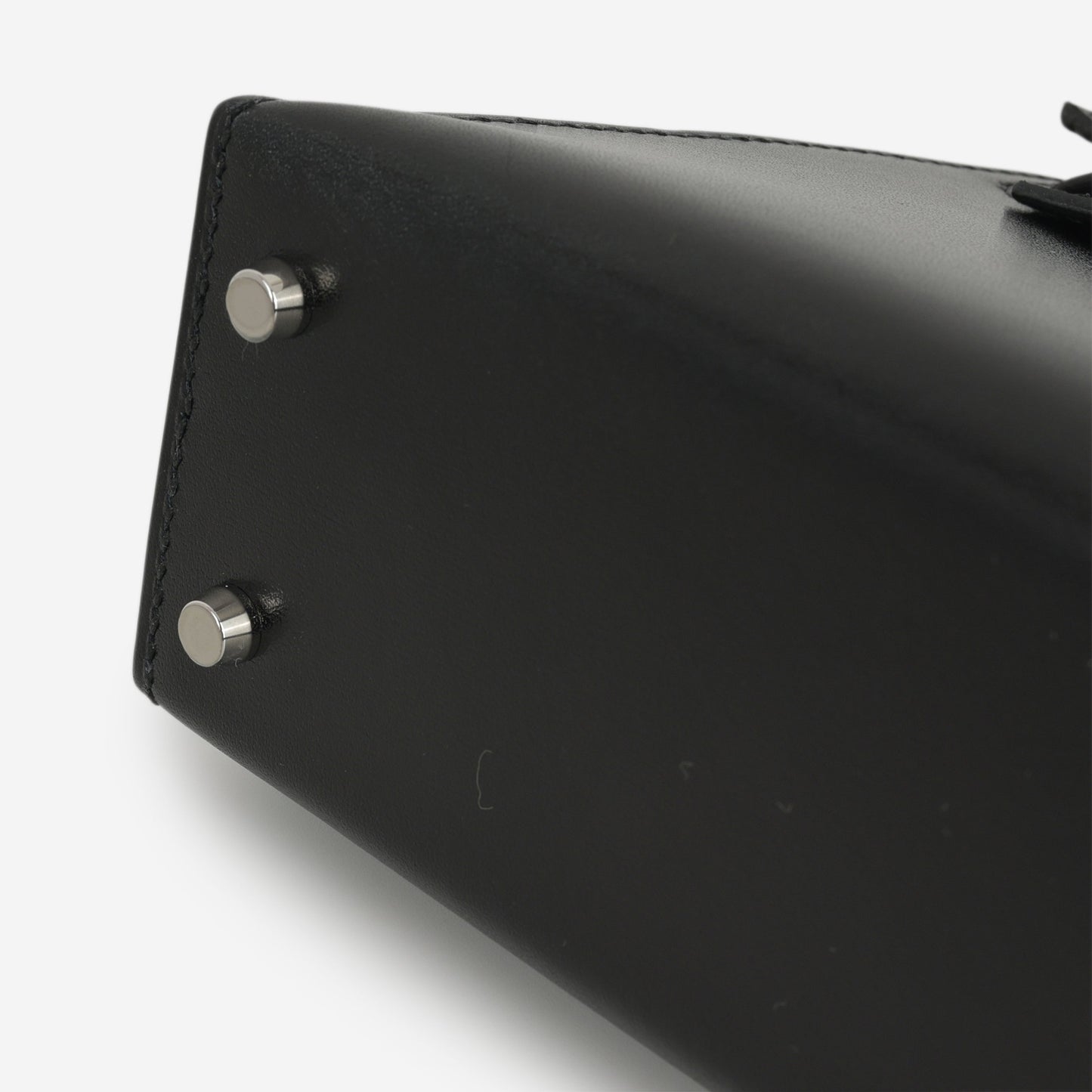 Hermès Mini Kelly - Black Box Calf | Palladium Hardware