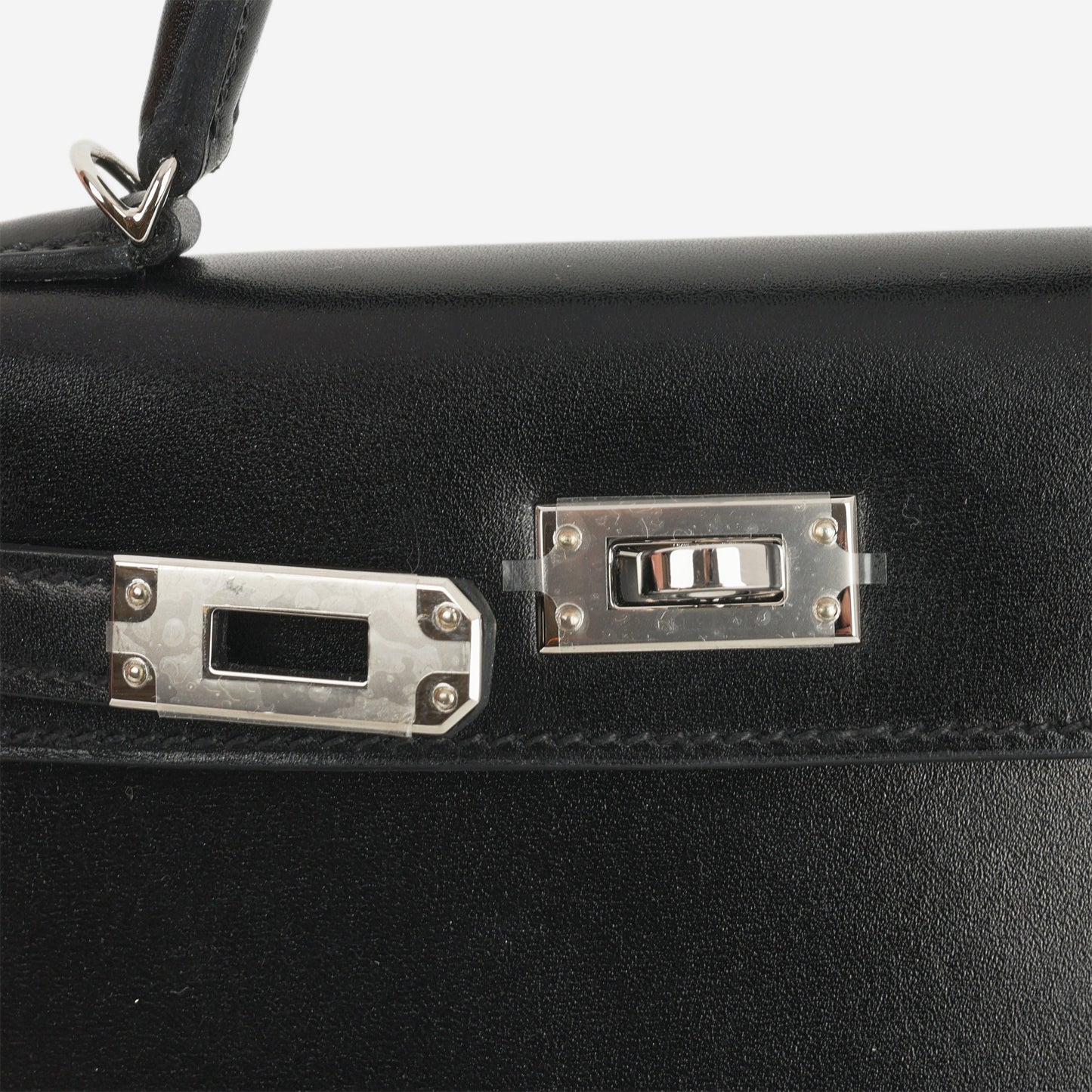 Hermès Mini Kelly - Black Box Calf | Palladium Hardware