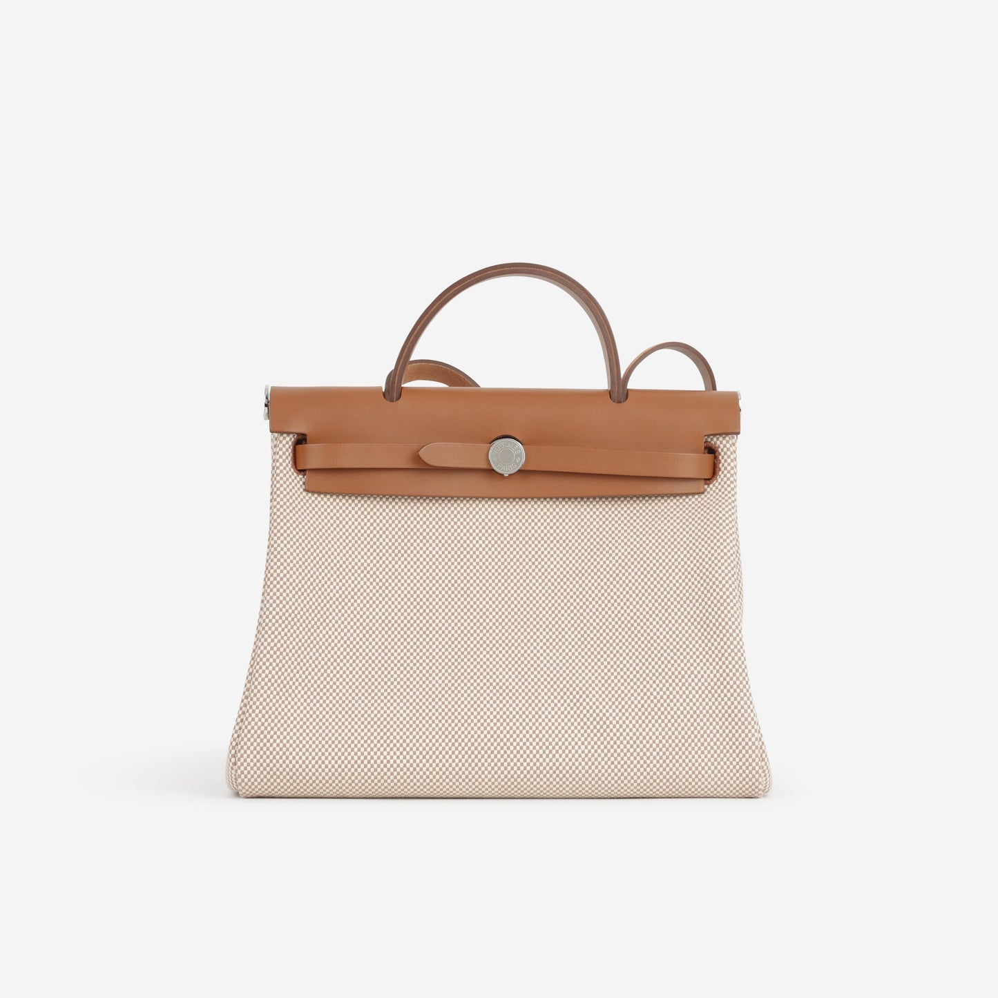 Hermès Herbag 31 - Ecru Viking Criss Toile Canvas / Naturel Sable Hunter | Palladium Hardware