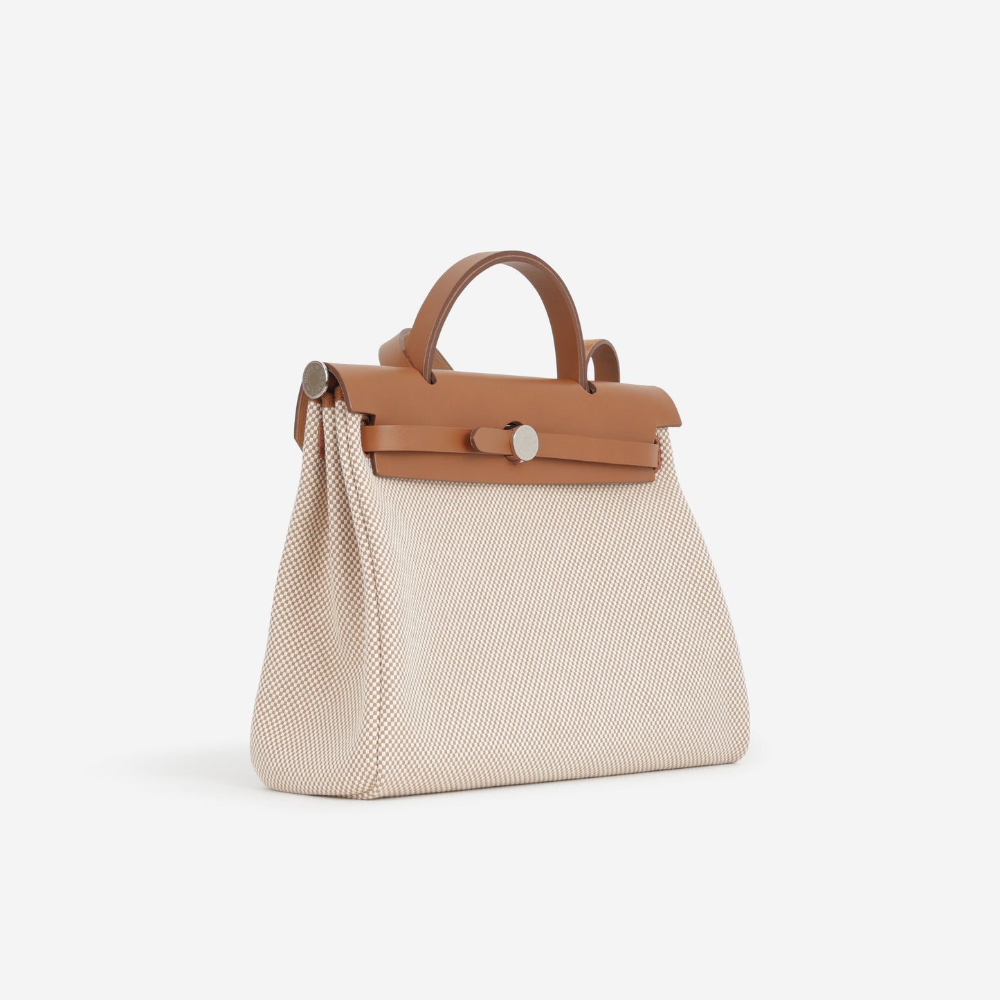 Hermès Herbag 31 - Ecru Viking Criss Toile Canvas / Naturel Sable Hunter | Palladium Hardware
