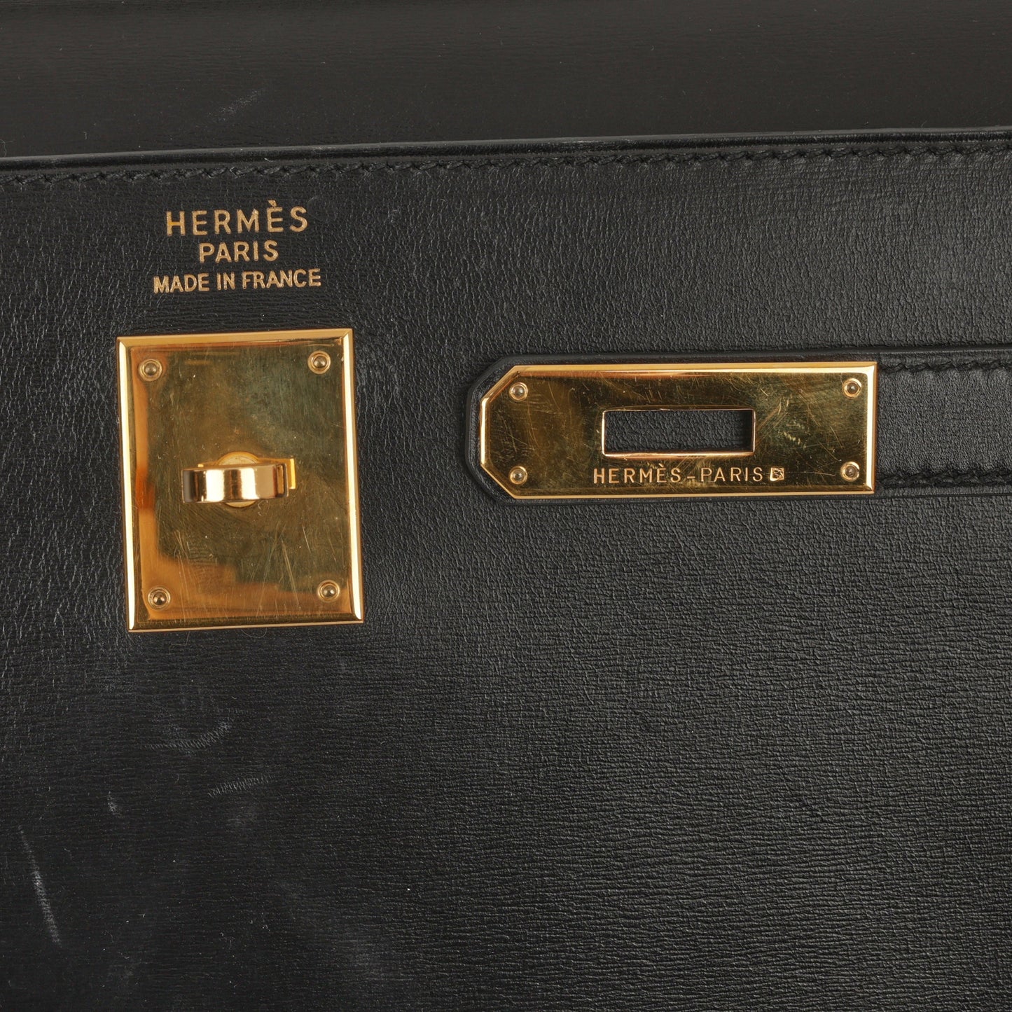 Hermès Vintage Kelly 35 - Black Box Calf | Gold Hardware