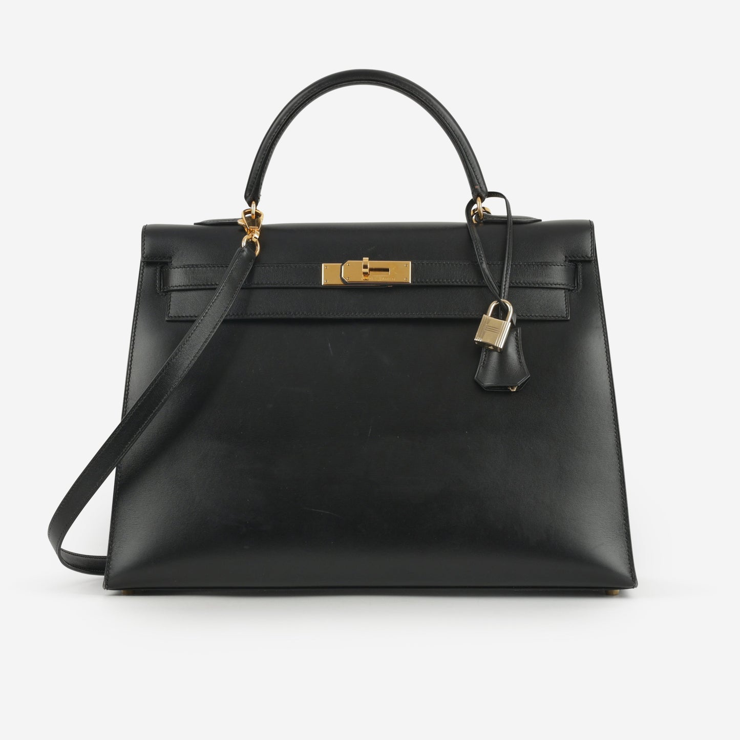 Hermès Vintage Kelly 35 - Black Box Calf | Gold Hardware
