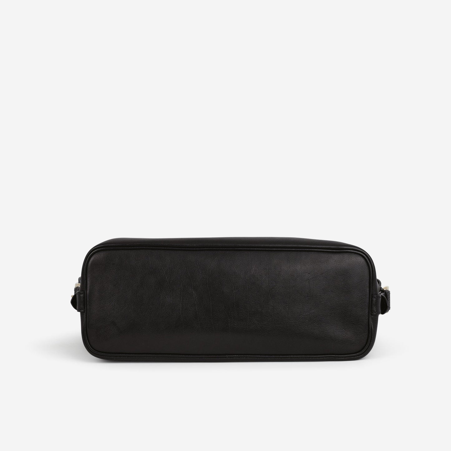 Prada Large Leather Tote Bag - Black Buffalo | Gold Hardware