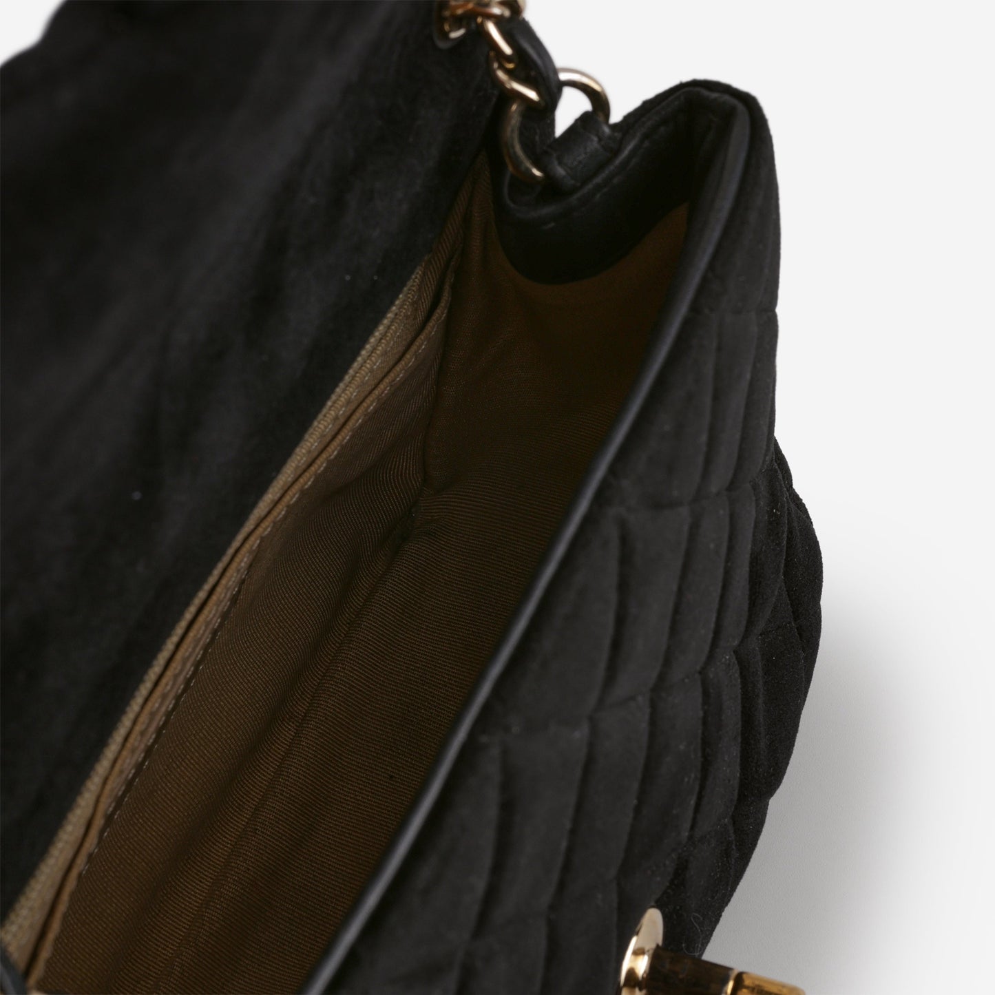 Chanel Mini Flap Square Pearl Crush - Black Velvet | Gold Hardware