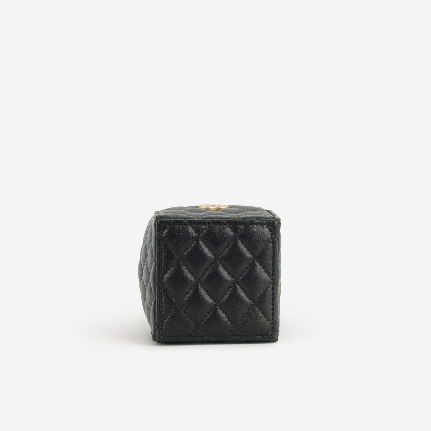 Chanel Micro Drawstring Bucket Bag - Black Lambskin | Aged Gold Hardware