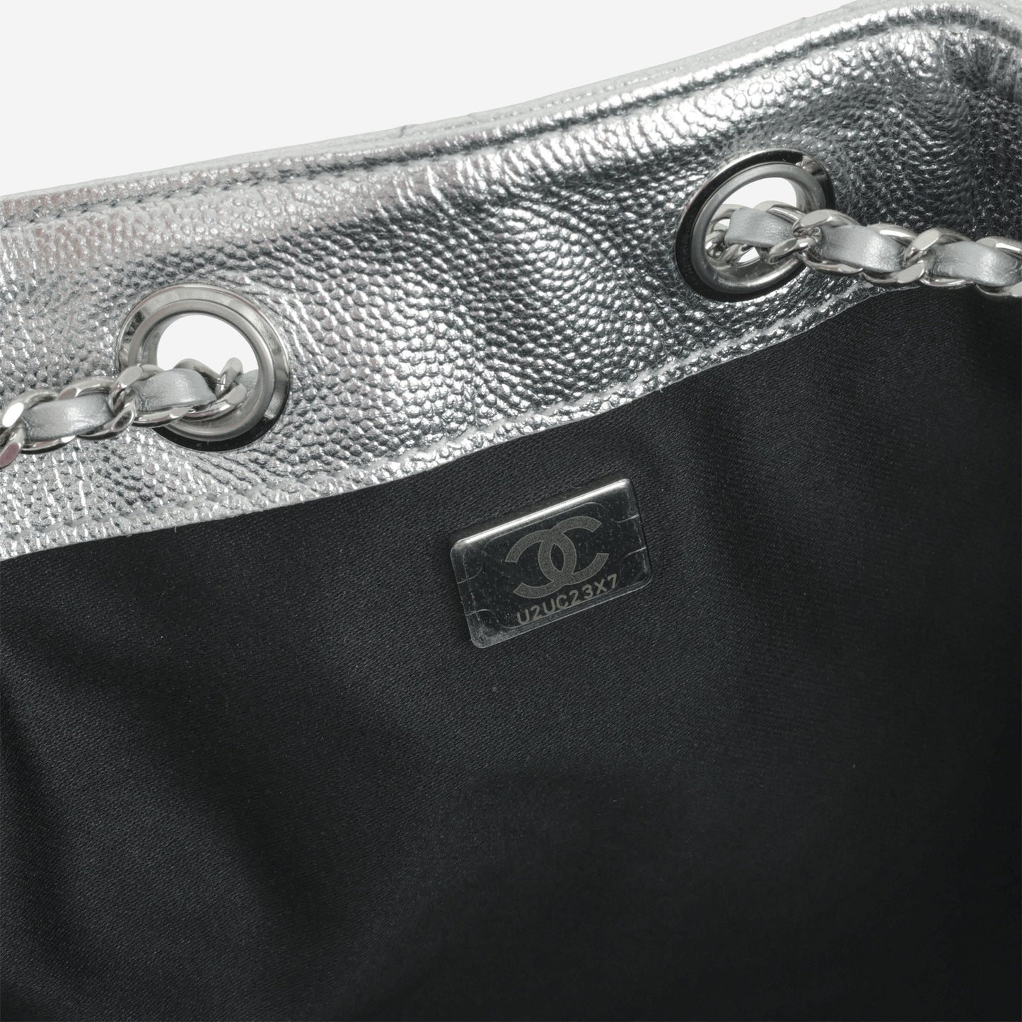 Chanel Small 25 Hobo - Metallic Silver Caviar | Silver Hardware