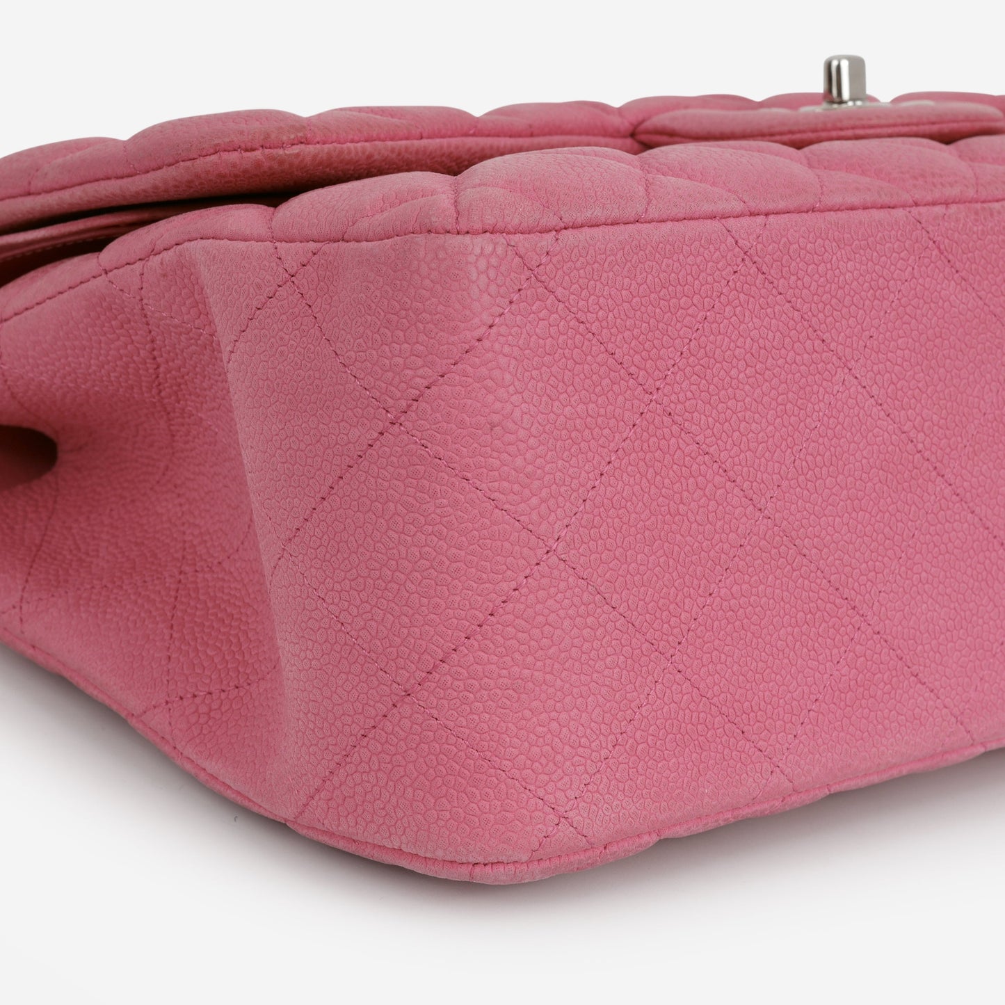 Chanel Classic Jumbo Double Flap - Pink Matte Caviar | Silver Hardware