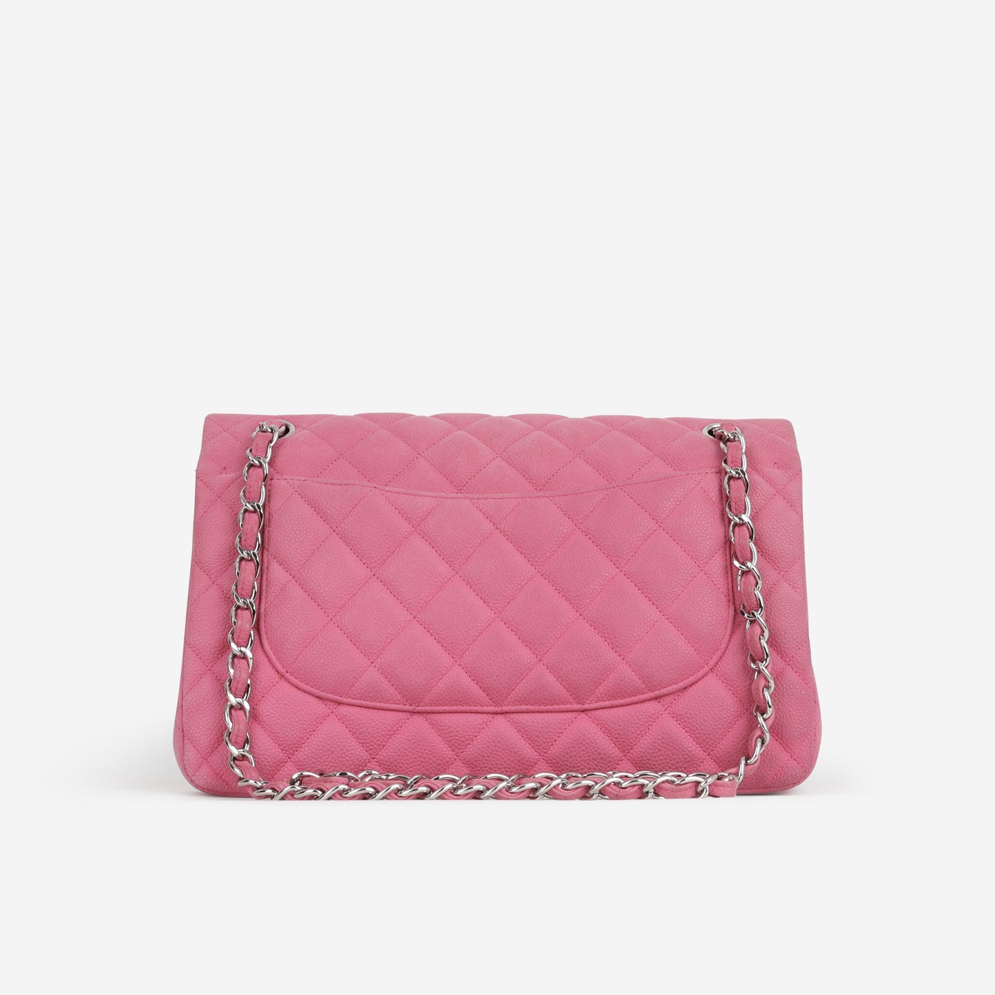Chanel Classic Jumbo Double Flap - Pink Matte Caviar | Silver Hardware