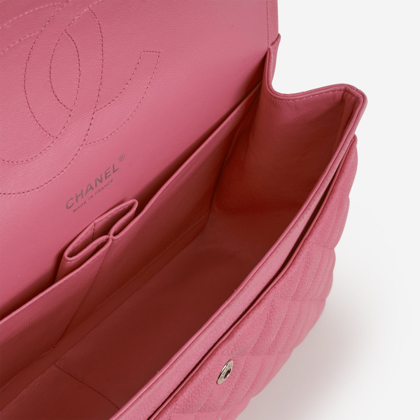 Chanel Classic Jumbo Double Flap - Pink Matte Caviar | Silver Hardware