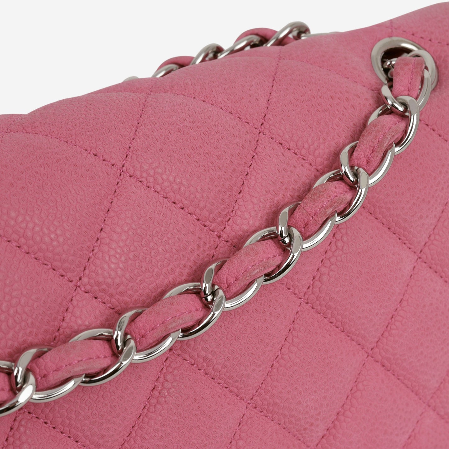 Chanel Classic Jumbo Double Flap - Pink Matte Caviar | Silver Hardware