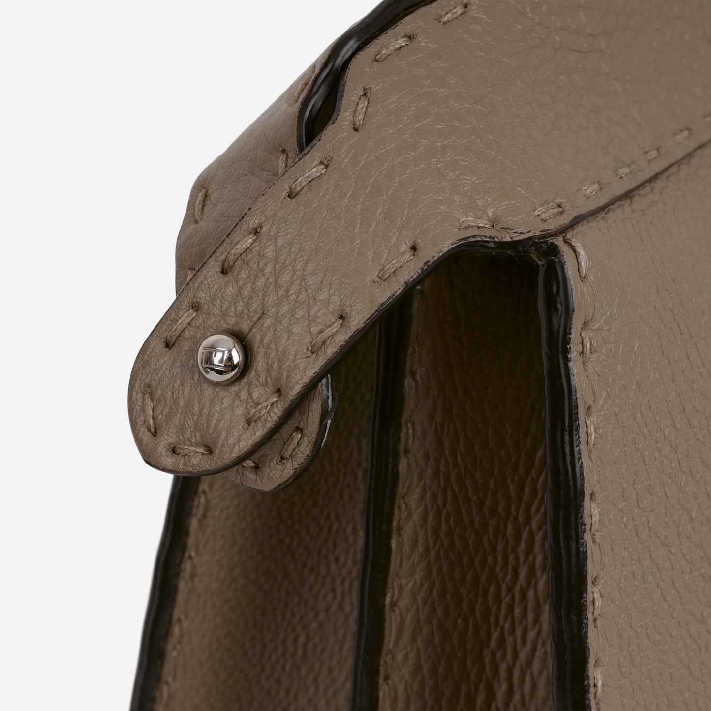 Fendi Small Peekaboo ISeeU - Taupe Taurillon | Silver Hardware