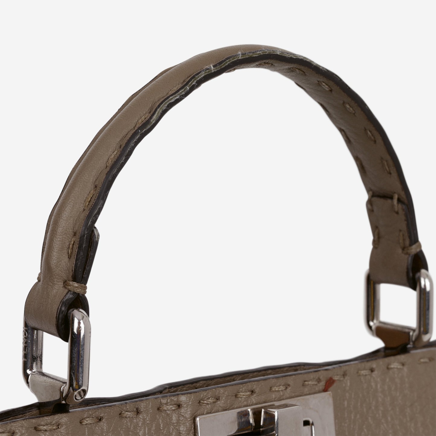 Fendi Small Peekaboo ISeeU - Taupe Taurillon | Silver Hardware
