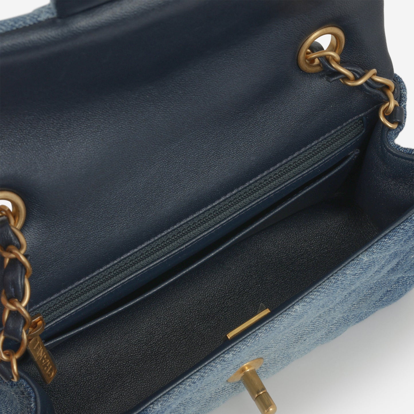 Chanel Classic Mini Rectangular - Blue Ombre Denim | Gold Hardware