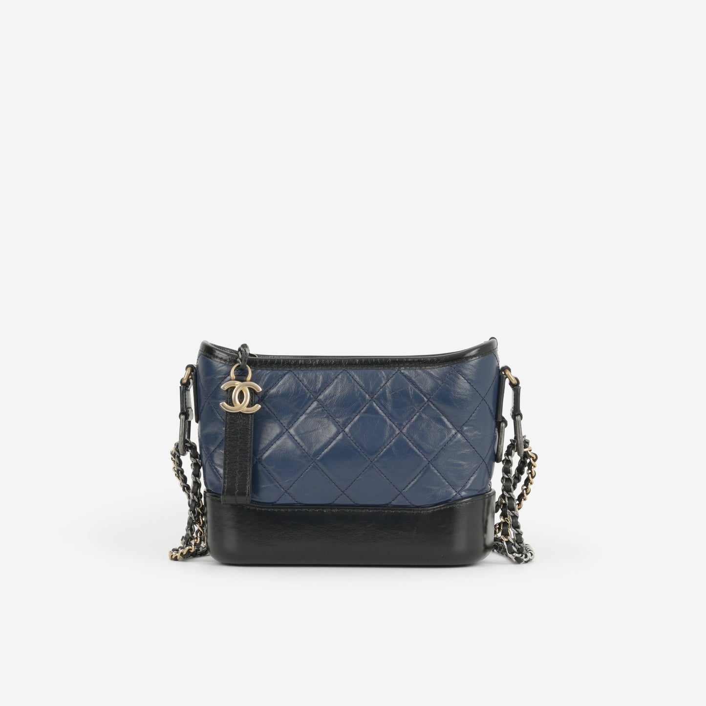 Chanel Small Gabrielle Bag - Navy / Black Aged Calfskin | Mixed Hardware