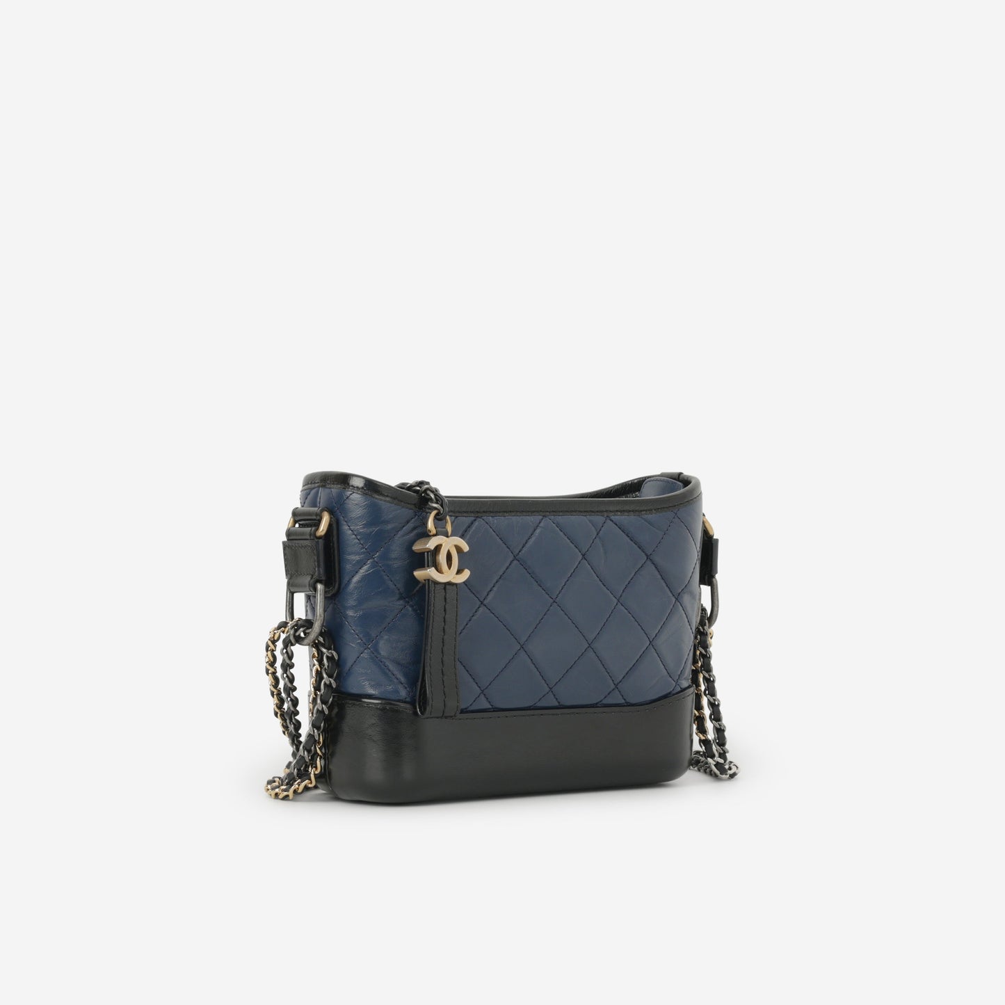 Chanel Small Gabrielle Bag - Navy / Black Aged Calfskin | Mixed Hardware