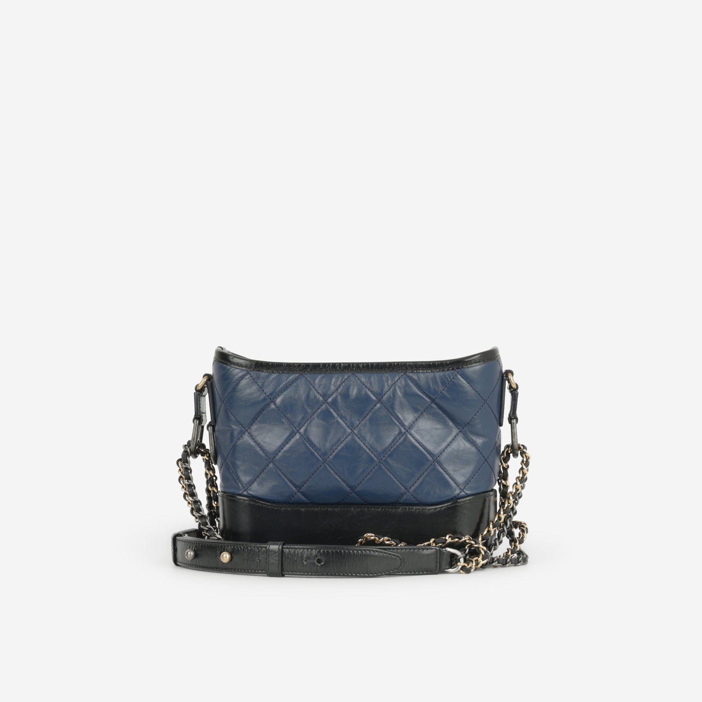 Chanel Small Gabrielle Bag - Navy / Black Aged Calfskin | Mixed Hardware