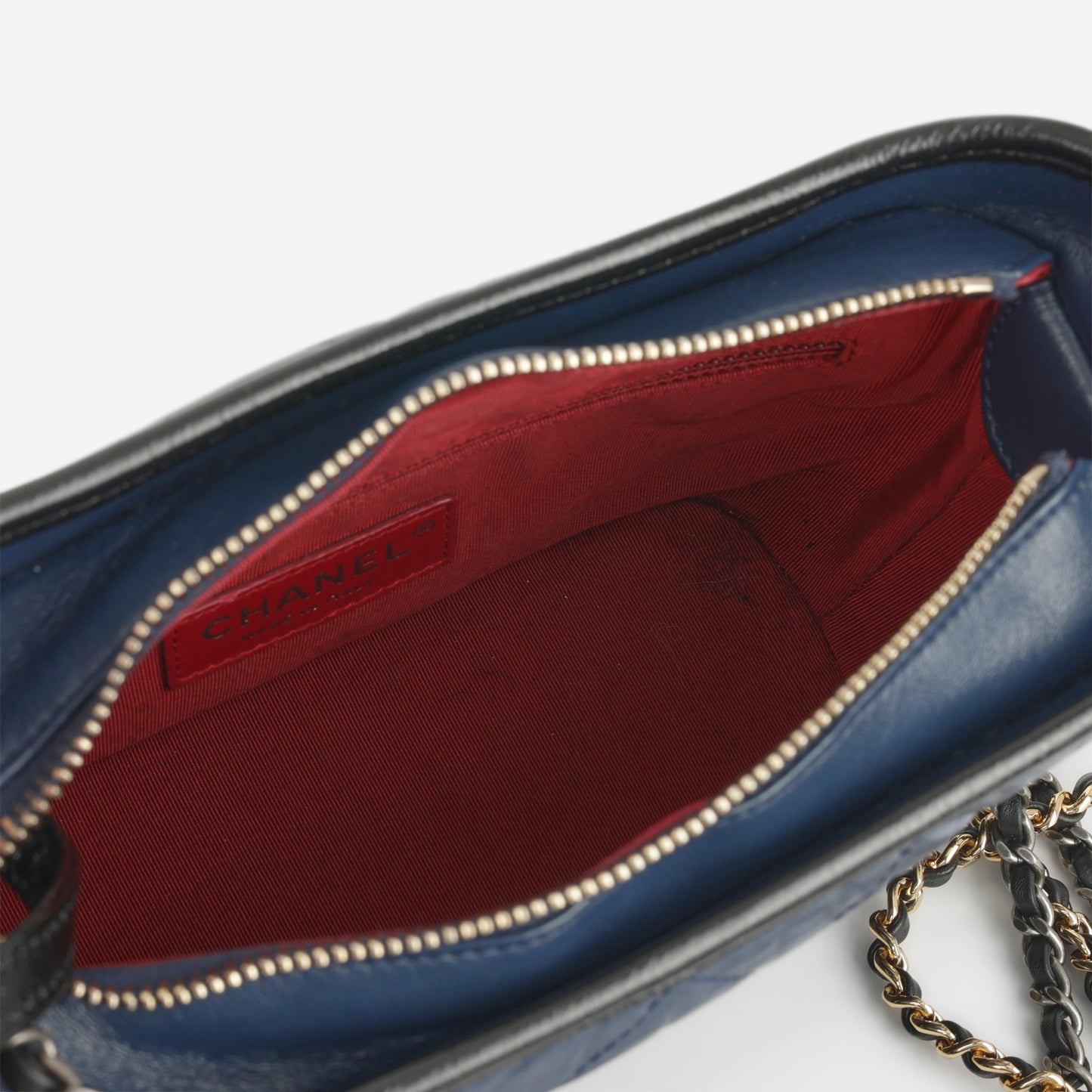 Chanel Small Gabrielle Bag - Navy / Black Aged Calfskin | Mixed Hardware