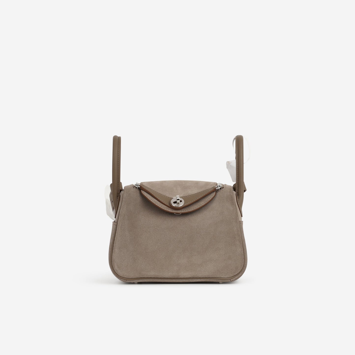 Hermès Mini Lindy - Gris Caillou / Etoupe Swift | Palladium Hardware