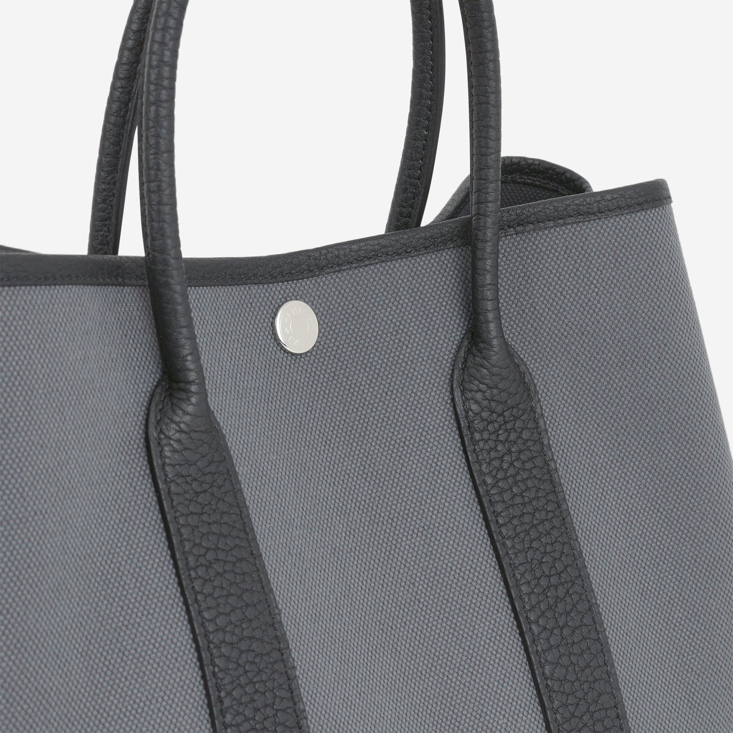Hermès Garden Party 30 - Ardoise Canvas / Black Negonda | Palladium Hardware