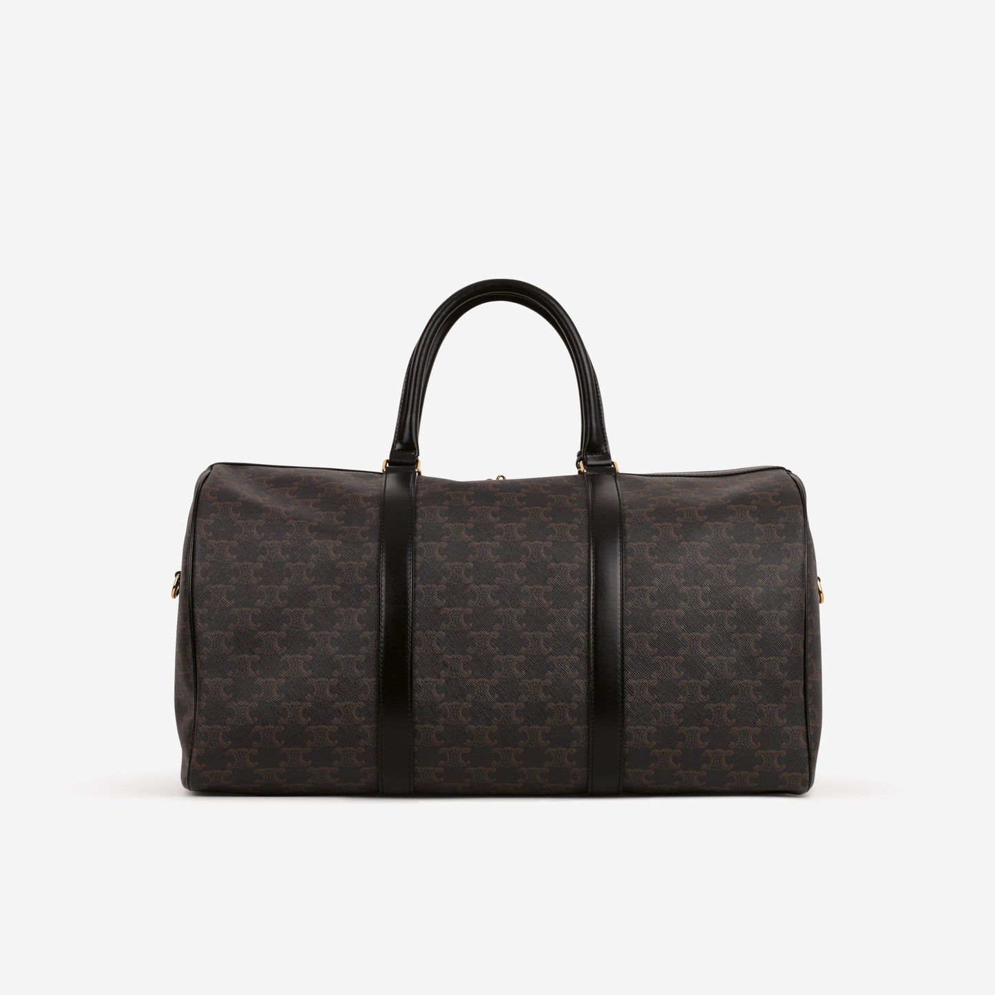 Celine Boston Travel Bag - Triomphe Canvas / Calfskin | Gold Hardware