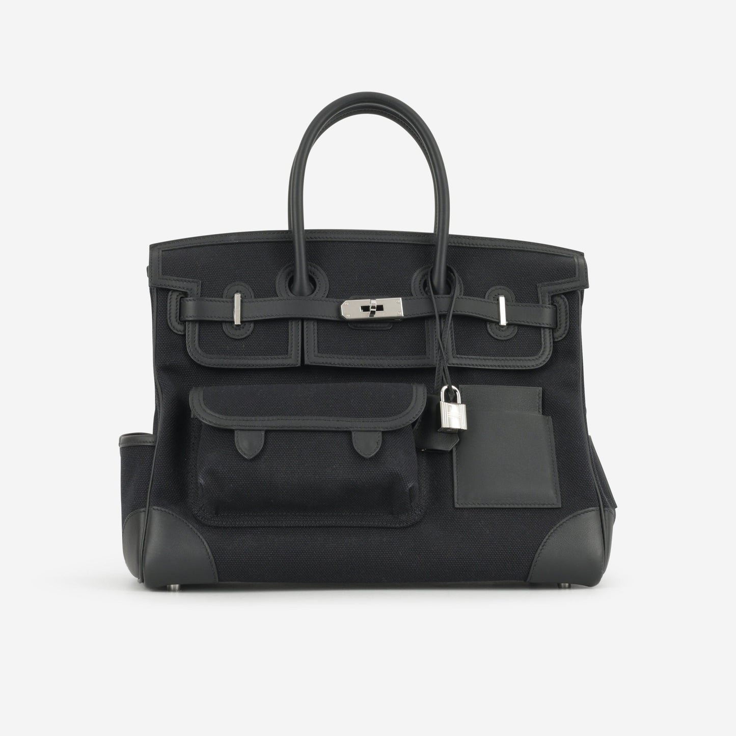 Hermès Birkin 35 Cargo - Bleu Marine Toile Goeland / Black Swift | Palladium Hardware