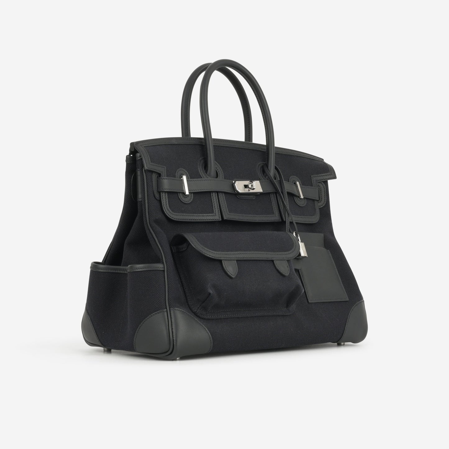 Hermès Birkin 35 Cargo - Bleu Marine Toile Goeland / Black Swift | Palladium Hardware