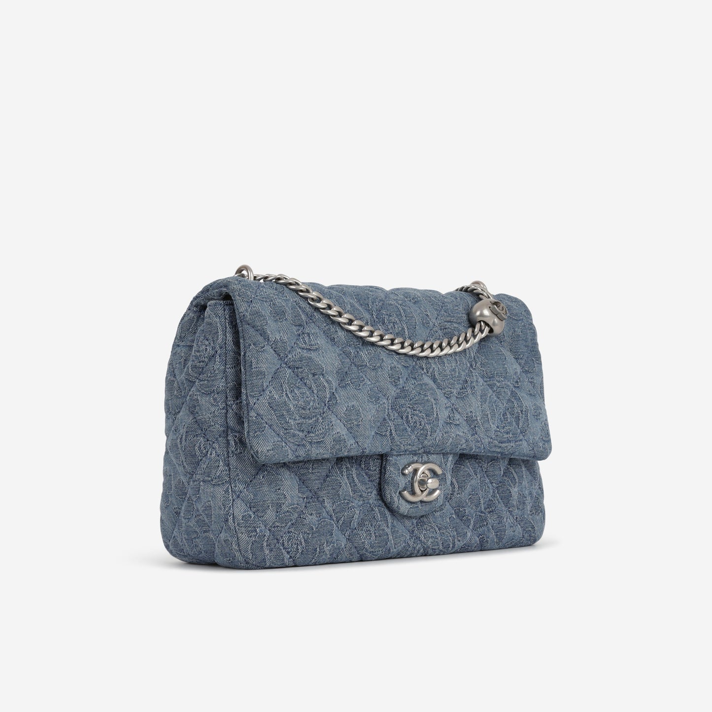 Chanel Camellia Sweetheart Crush - Blue Denim | Silver Hardware