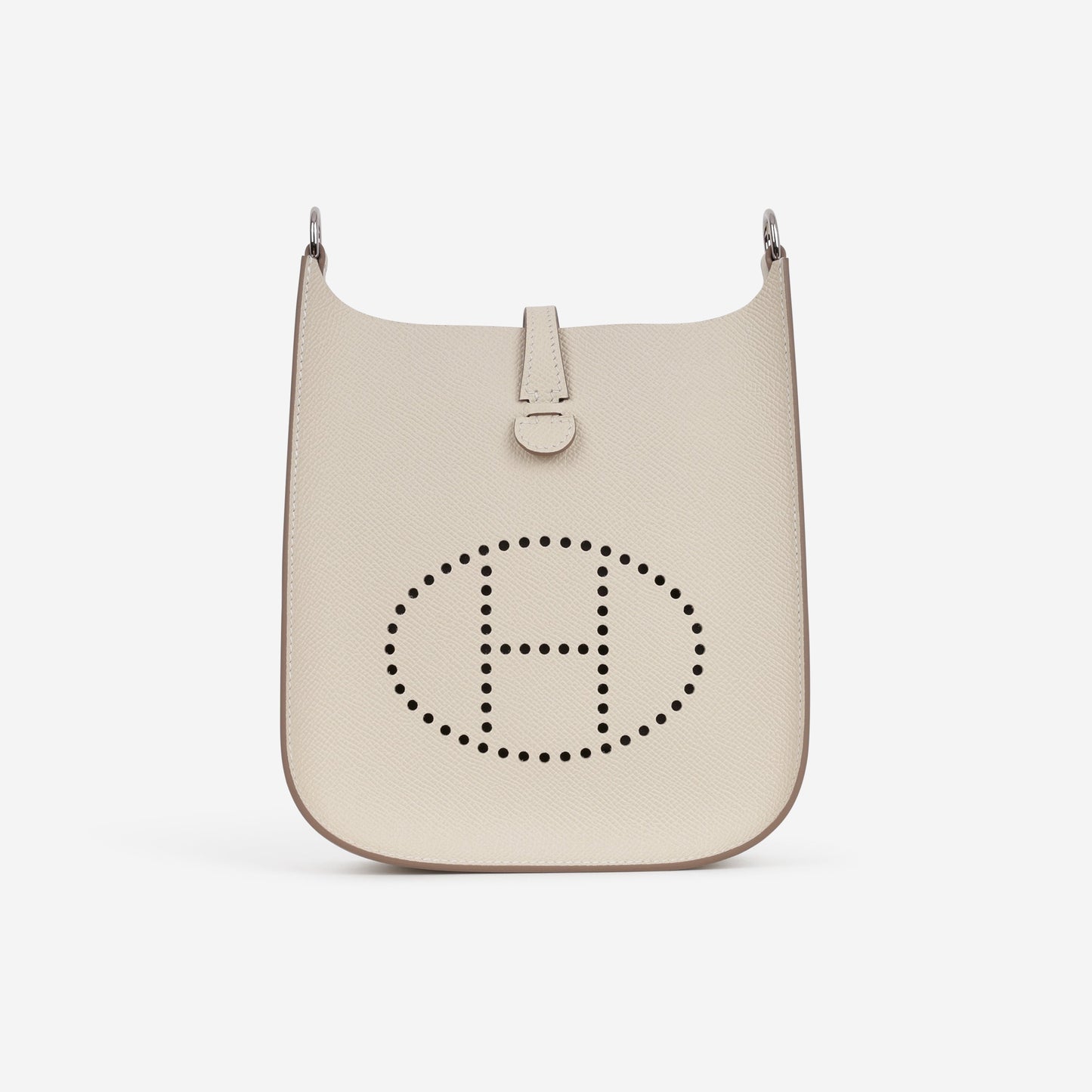 Hermès Hermès Mini Evelyne 16 Sellier - Craie Epsom | Palladium Hardware