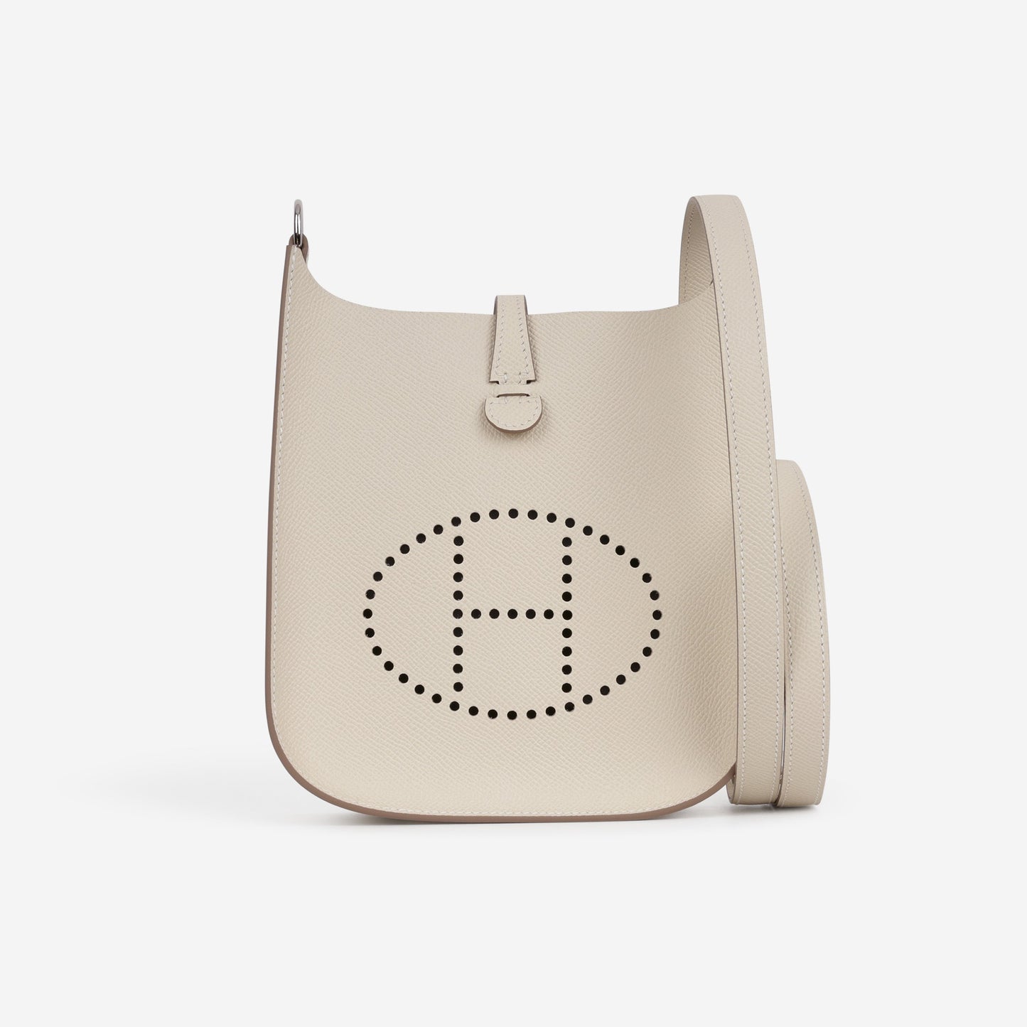 Hermès Hermès Mini Evelyne 16 Sellier - Craie Epsom | Palladium Hardware