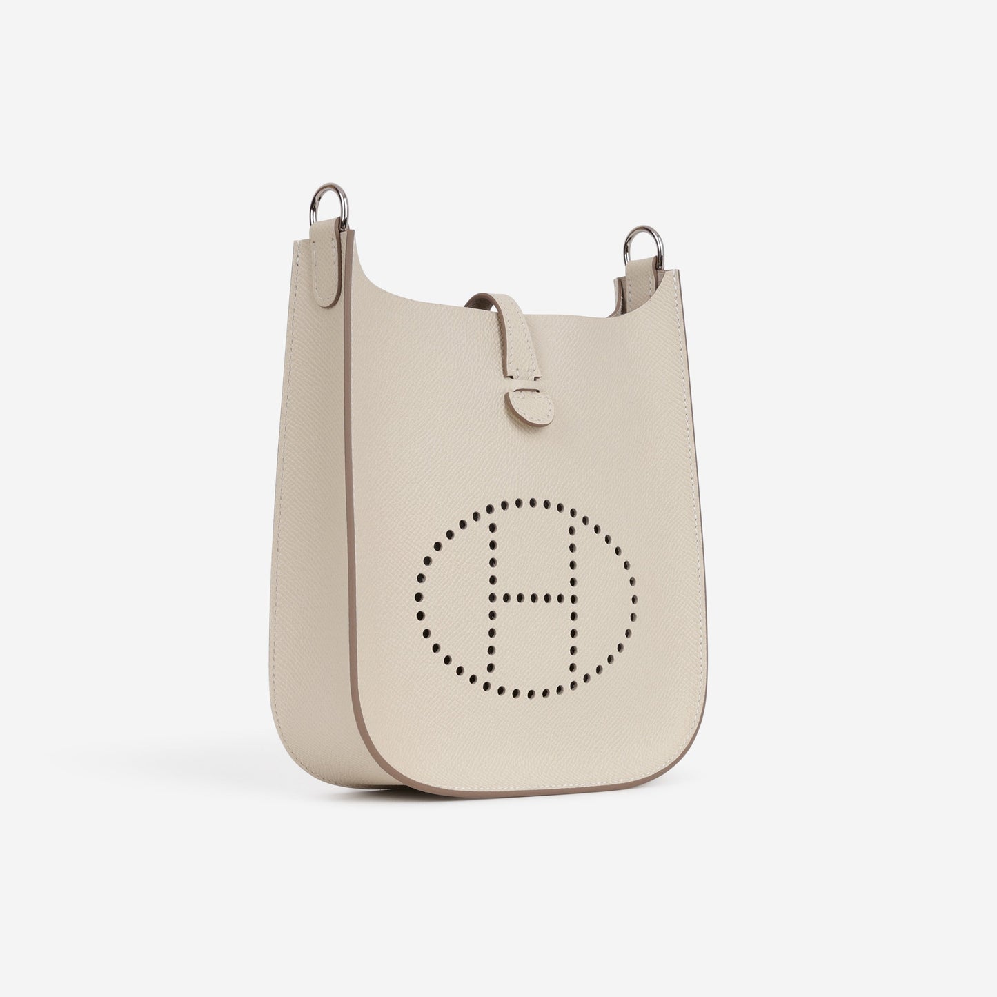 Hermès Hermès Mini Evelyne 16 Sellier - Craie Epsom | Palladium Hardware