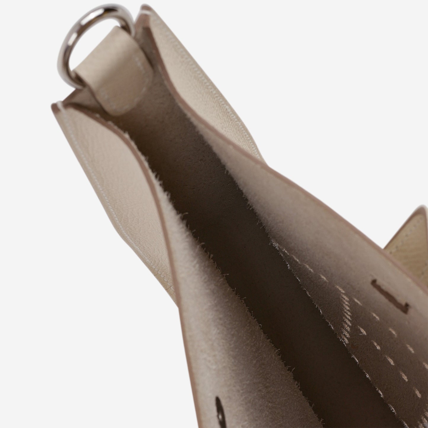 Hermès Hermès Mini Evelyne 16 Sellier - Craie Epsom | Palladium Hardware