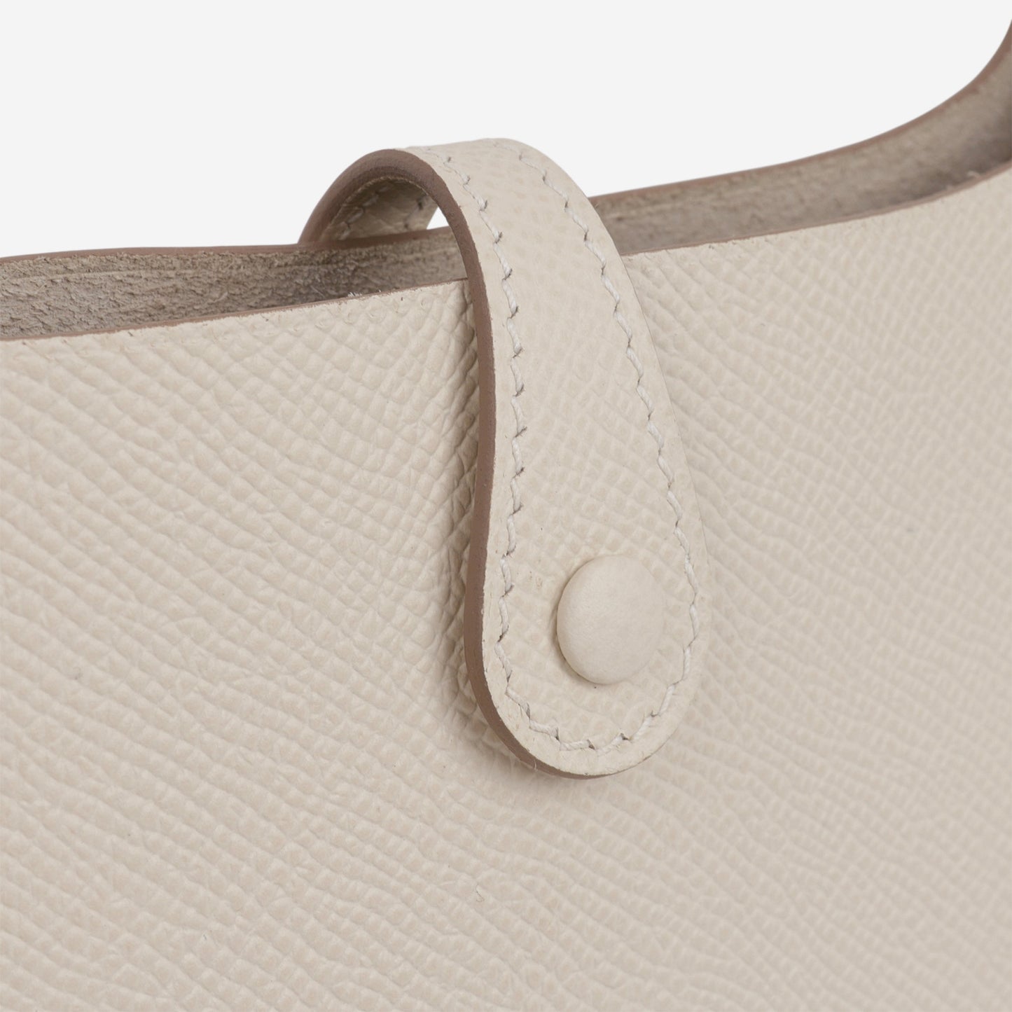 Hermès Hermès Mini Evelyne 16 Sellier - Craie Epsom | Palladium Hardware